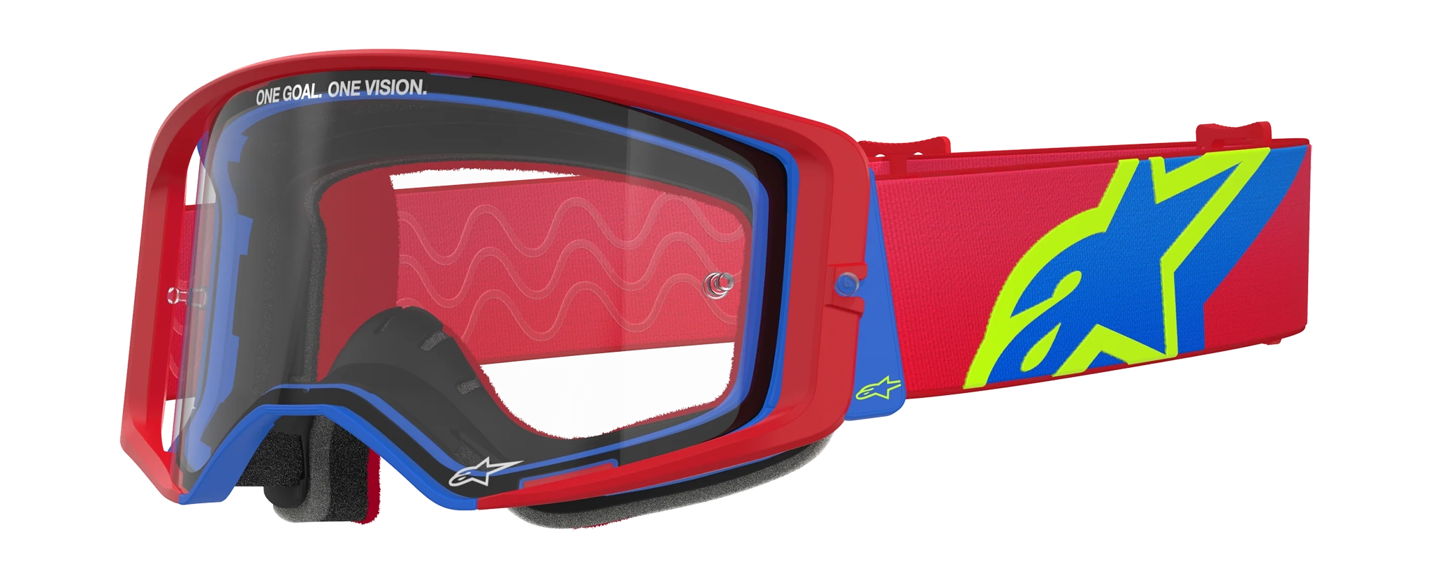 Alpinestars Motocross Goggle Supertech Corp - Red / Blue - Clear