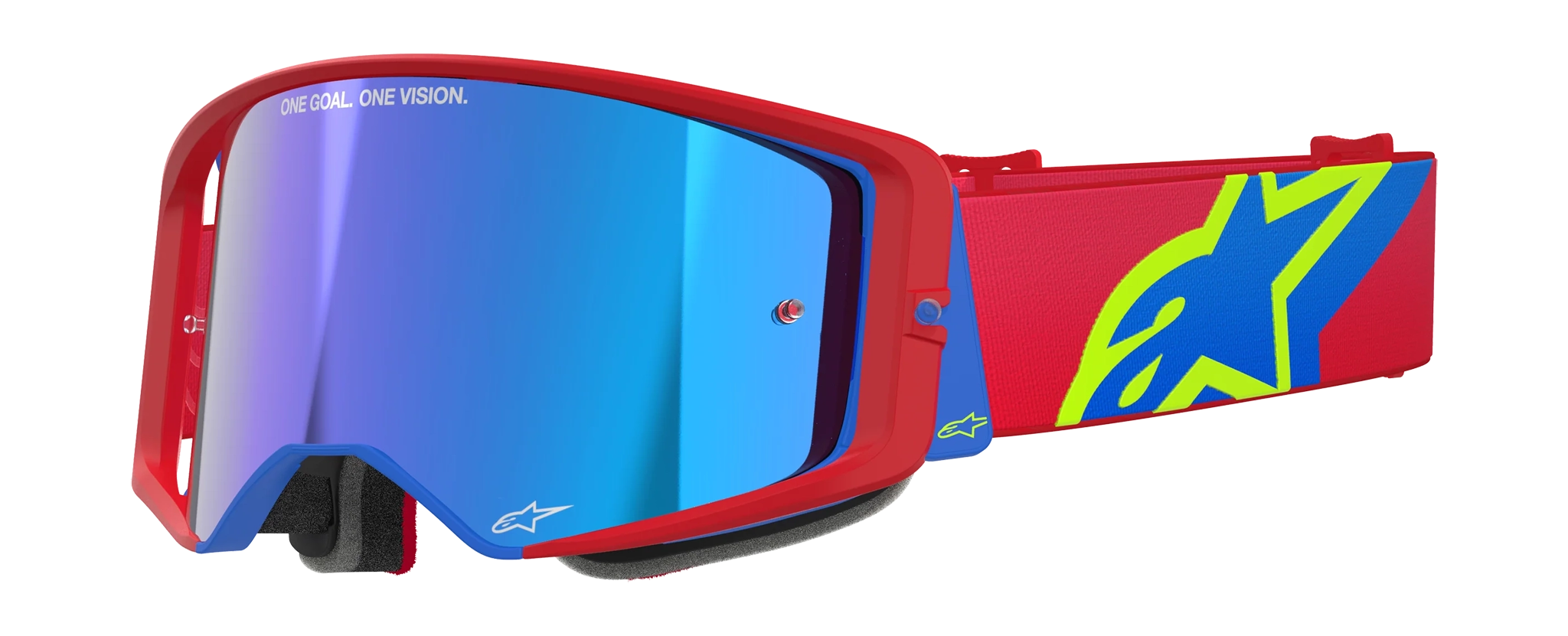 Alpinestars Motocross Goggle Supertech Corp - Red / Blue - Mirror Blue