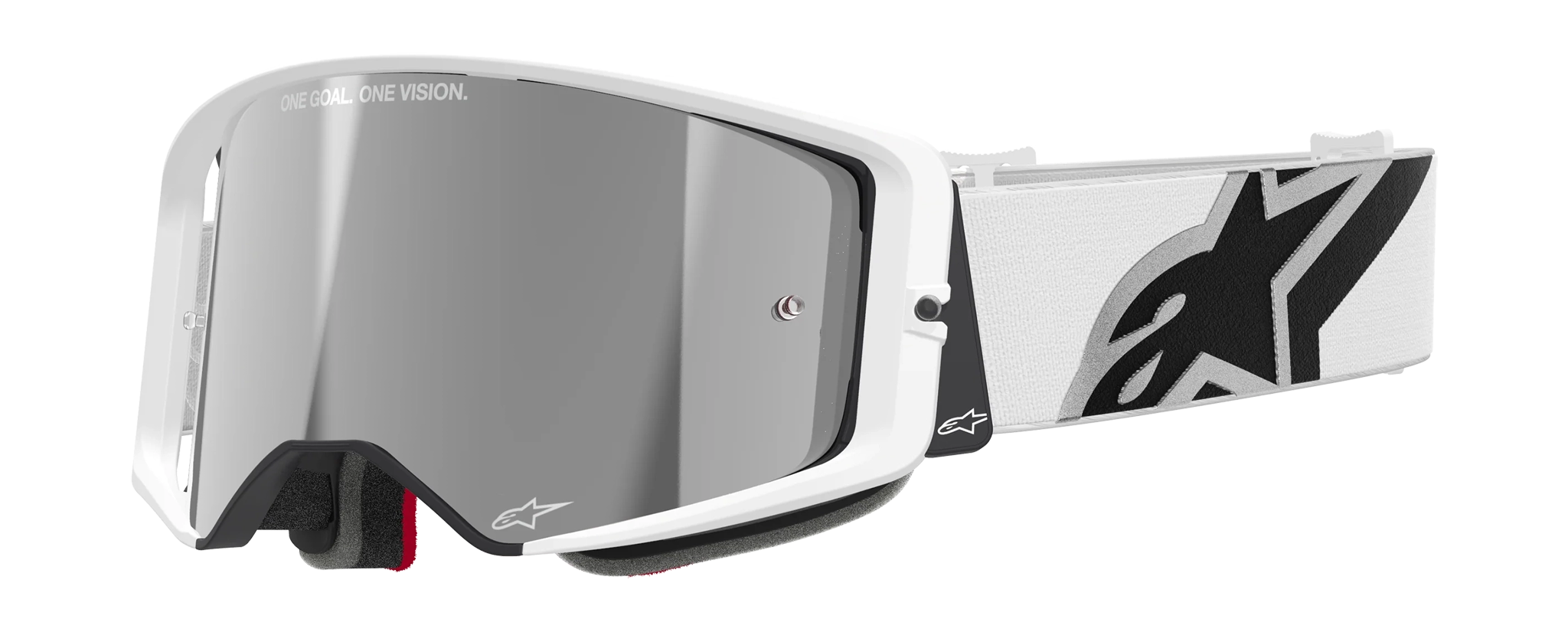 Alpinestars Motocross Goggle Supertech Corp - White - Mirror Silver