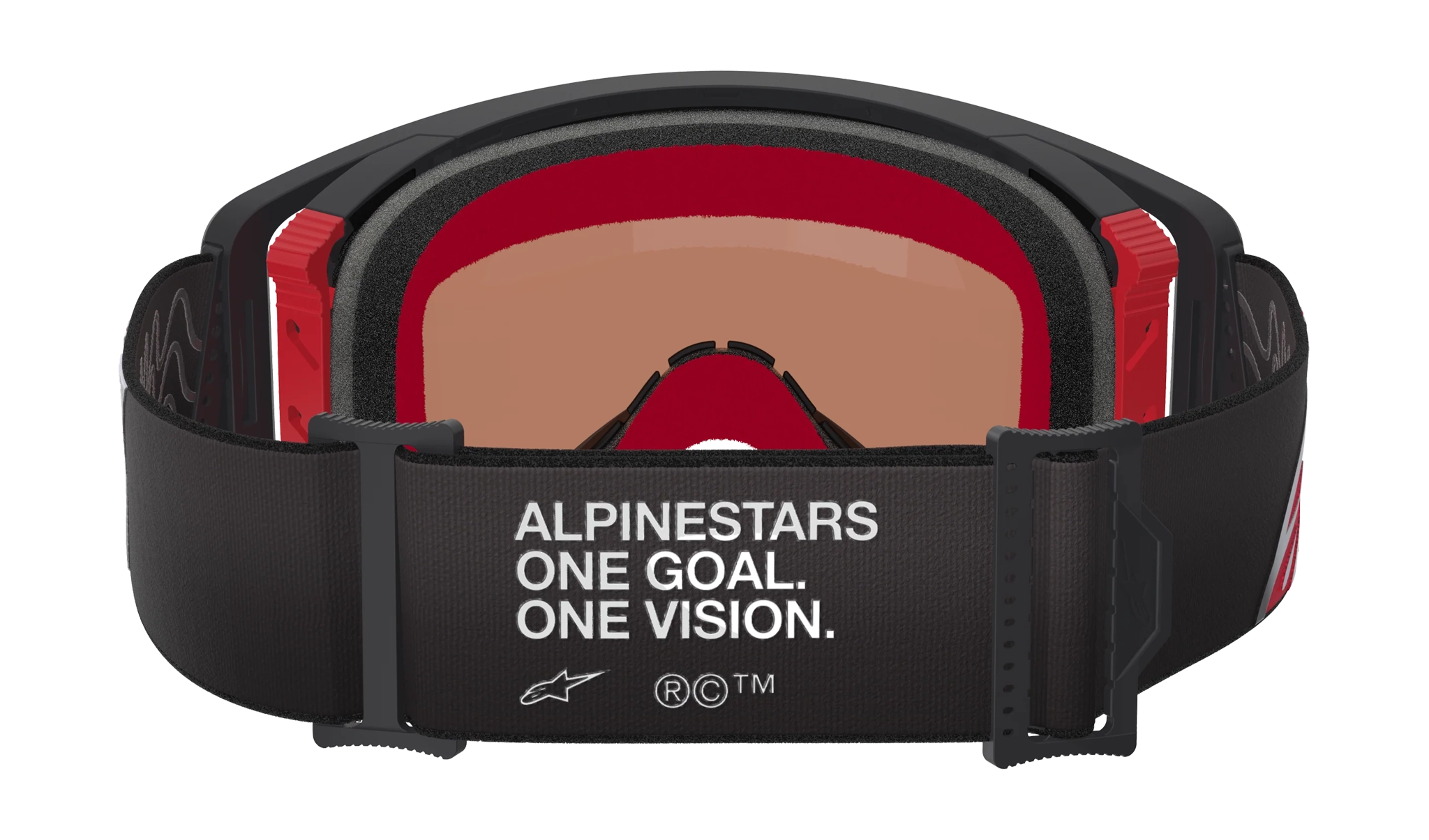 Alpinestars Motocross Goggle Supertech Corp - Black / Red - Mirror Silver