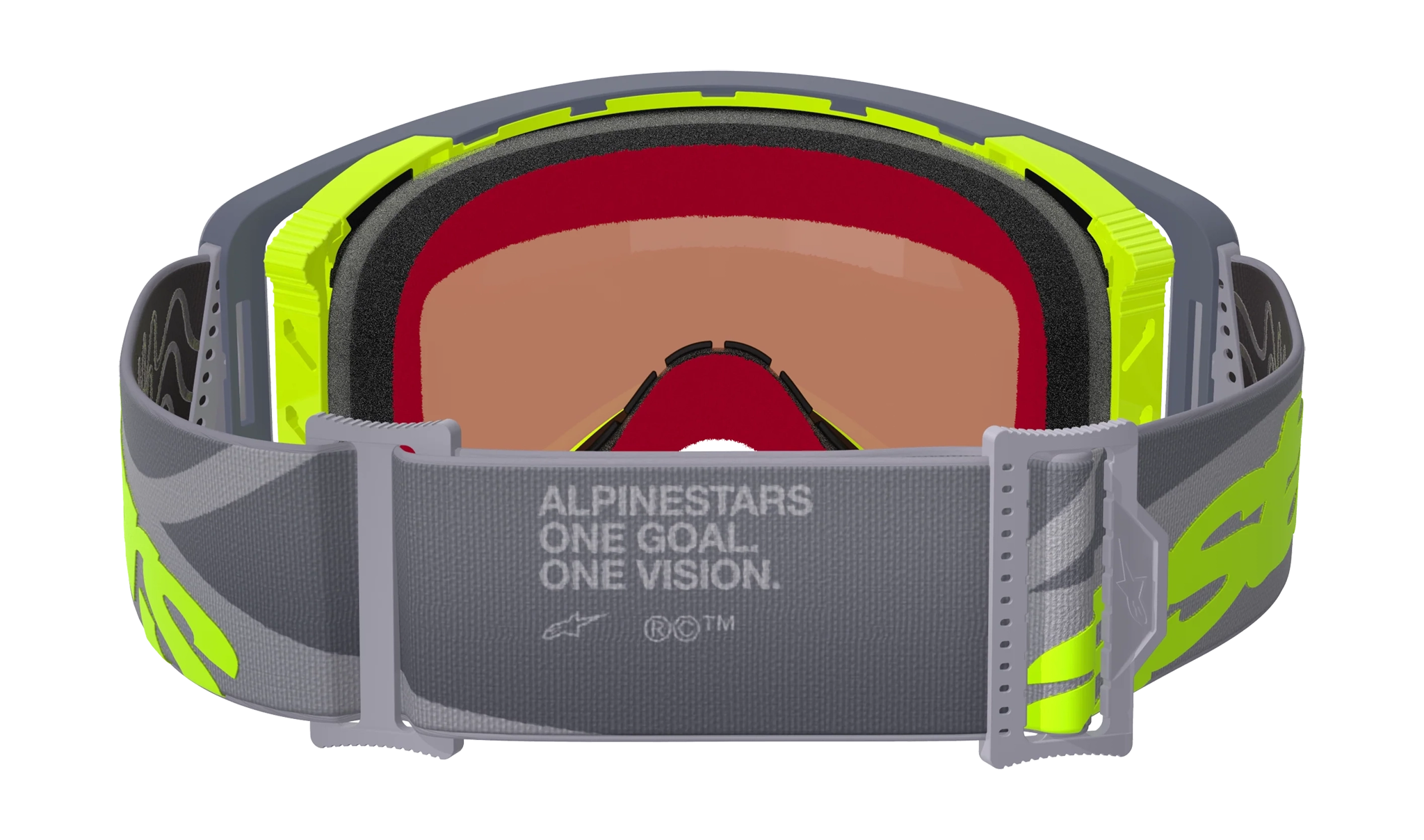 Alpinestars Motocross Goggle Supertech Stream - Grey / Yellow / Black - Mirror Silver