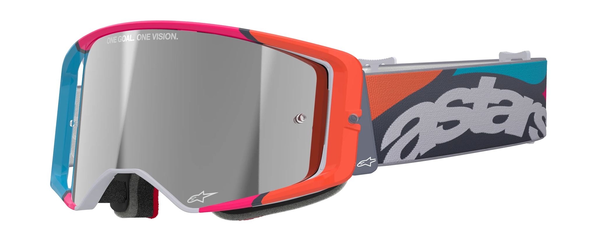Alpinestars Motocross Goggle Supertech Stream - Grey / Multi - Mirror Silver