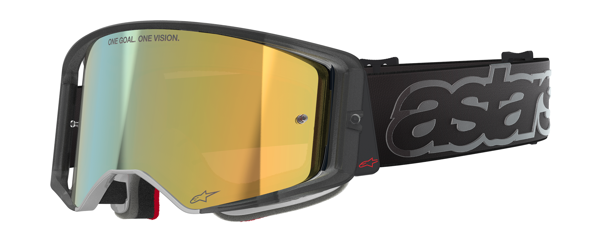 Alpinestars Motocross Goggle Supertech Vista - Black - Mirror Gold