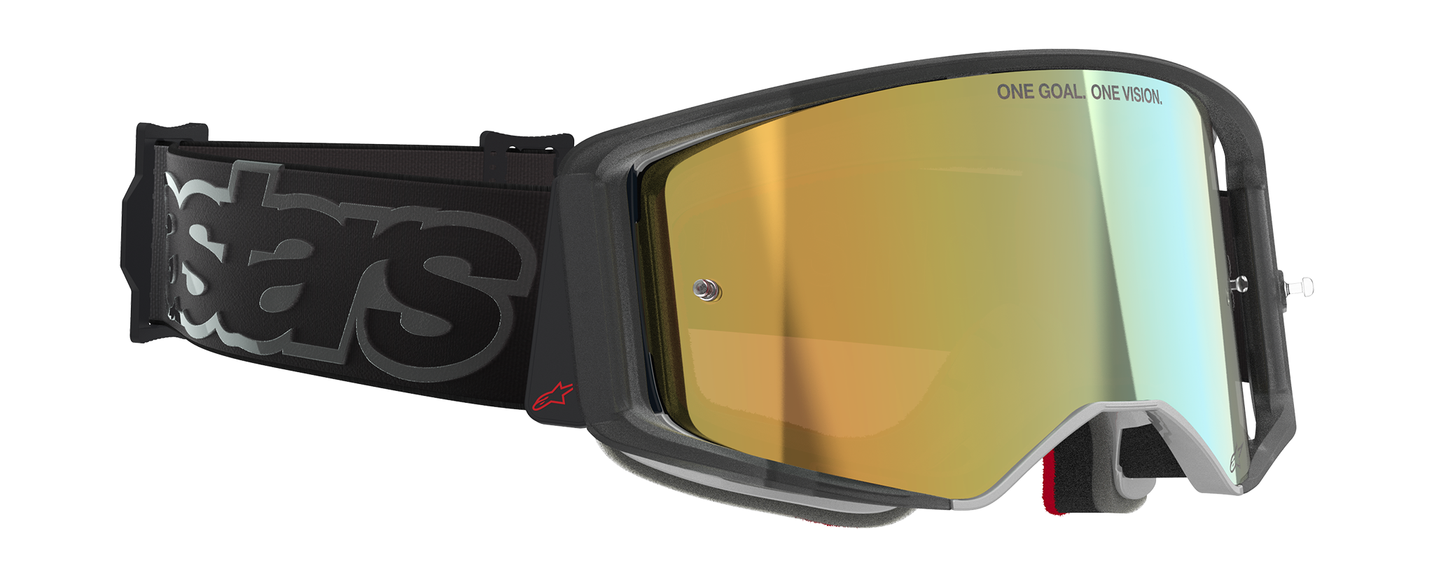 Alpinestars Motocross Goggle Supertech Vista - Black - Mirror Gold