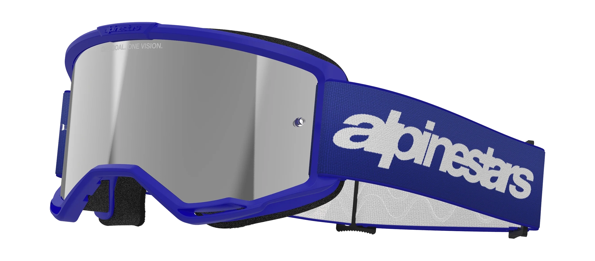 Alpinestars Motocross Goggle Vision 3 Wordmark - Blue - Mirror Silver