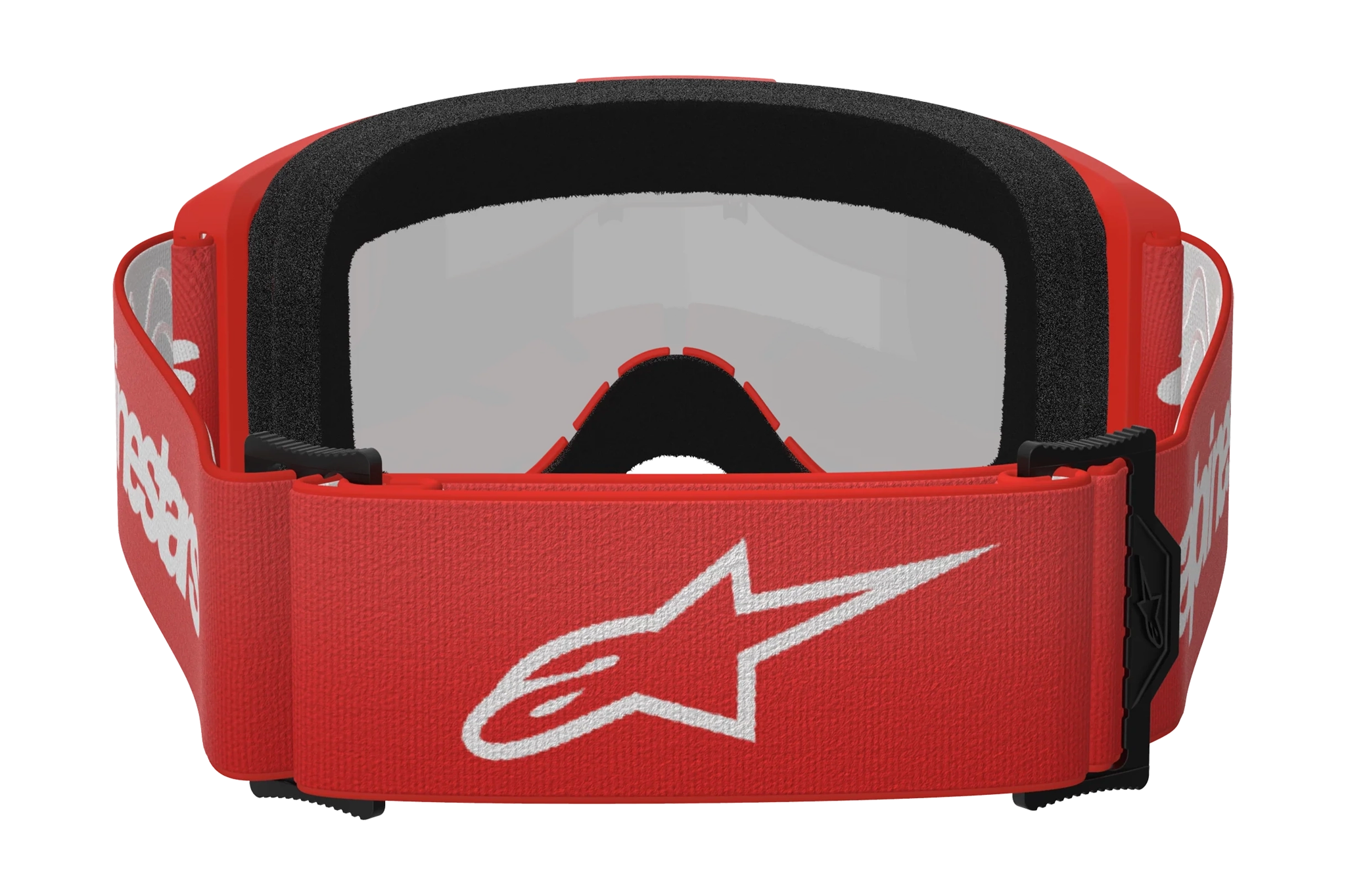 Alpinestars Motocross Goggle Vision 3 Wordmark - Red - Mirror Silver