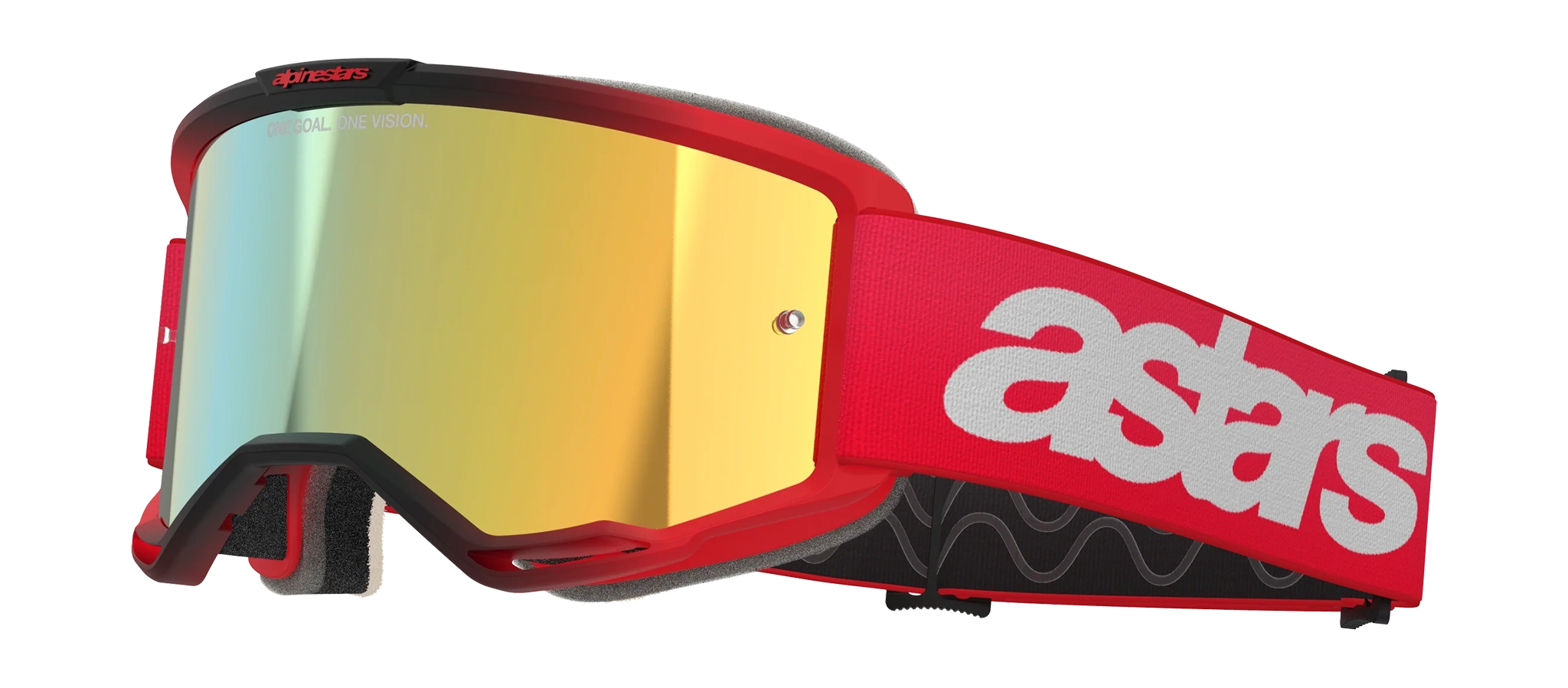 Alpinestars Motocross Goggle Vision 5 Blaze - Red - Mirror Gold