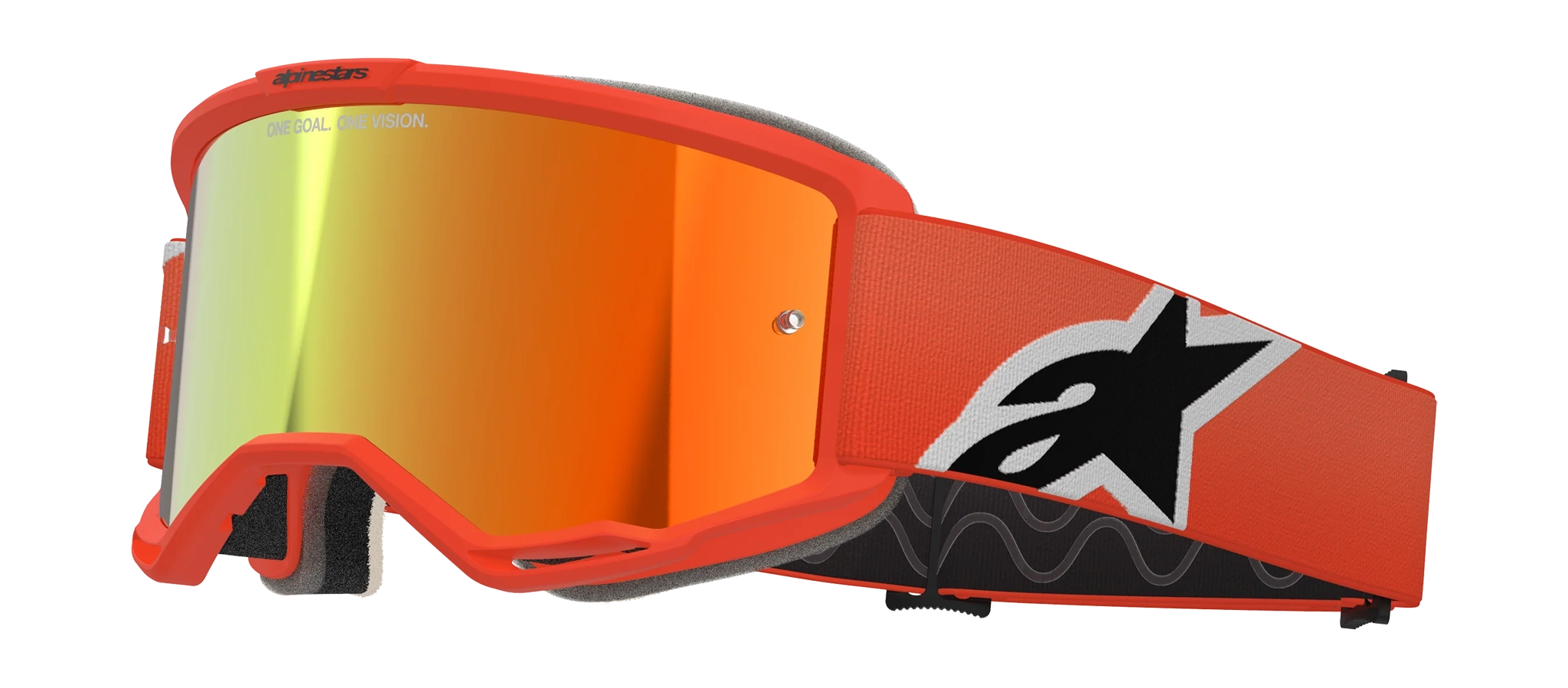 Alpinestars Motocross Goggle Vision 5 Corp - Orange - Mirror Red