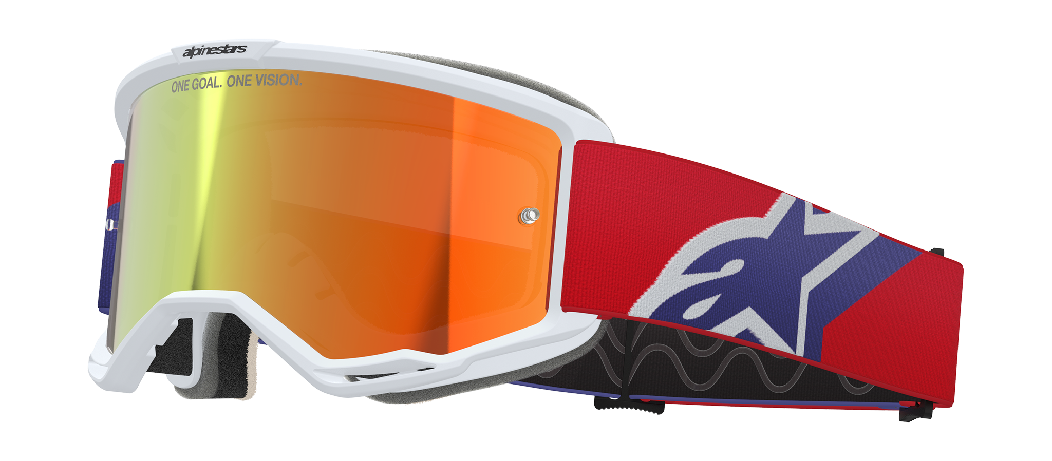 Alpinestars Motocross Goggle Vision 5 Corp - Red / Purple - Mirror Red