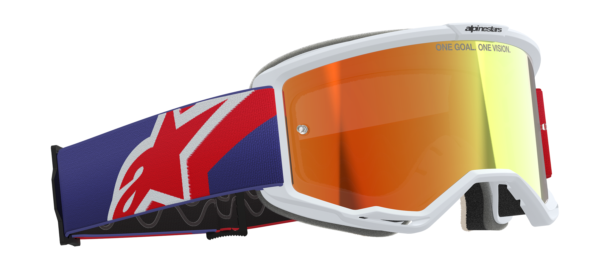 Alpinestars Motocross Goggle Vision 5 Corp - Red / Purple - Mirror Red