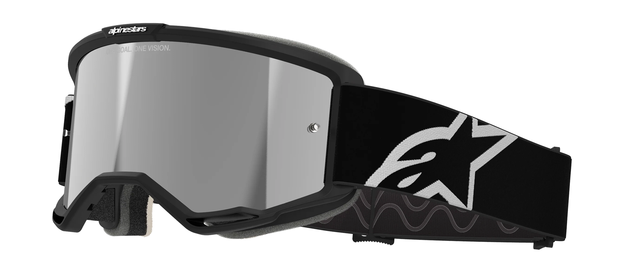 Alpinestars Motocross Goggle Vision 5 Corp - Black - Mirror Silver
