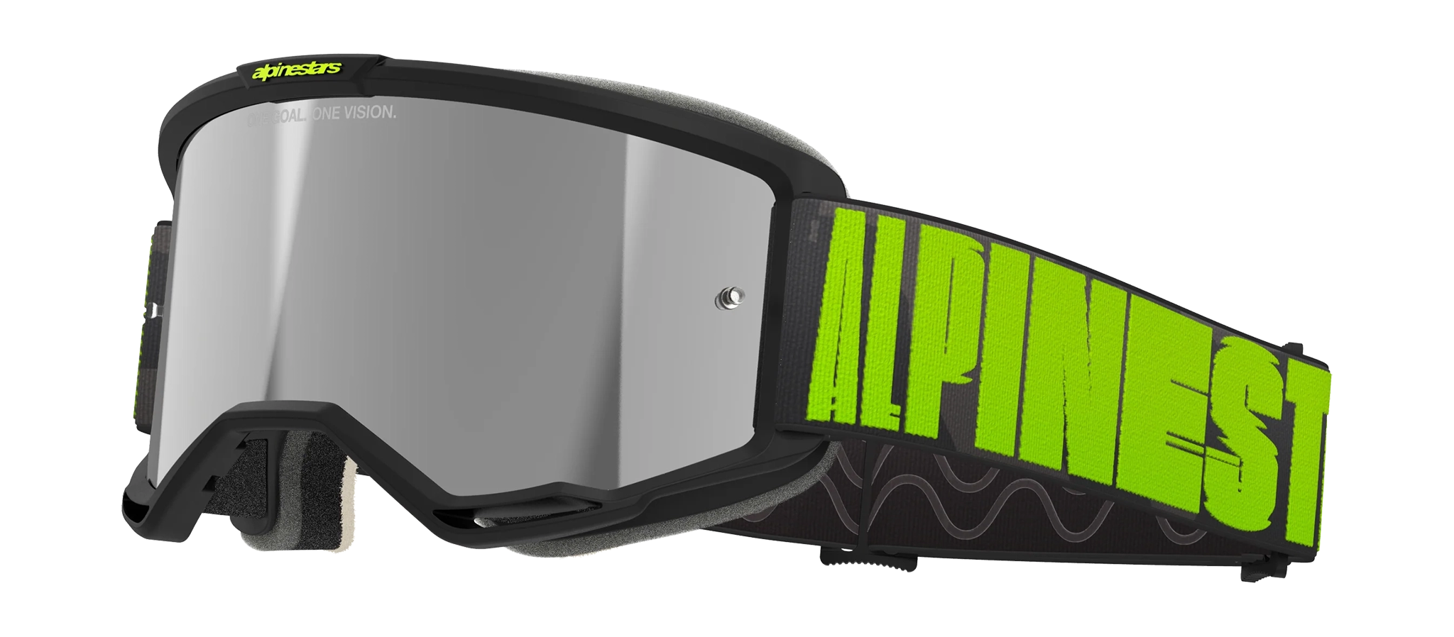 Alpinestars Motocross Goggle Vision 5 Hollow - Charcoal / Fluo Yellow - Mirror Silver