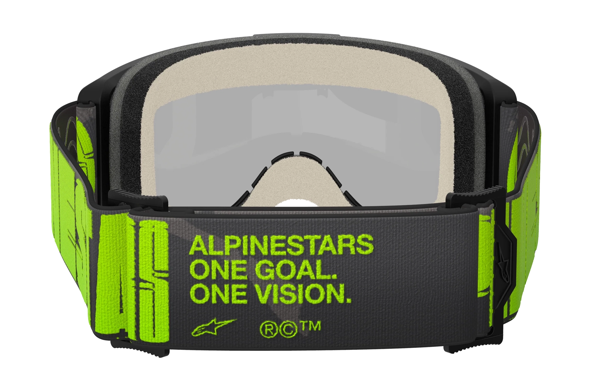 Alpinestars Motocross Goggle Vision 5 Hollow - Charcoal / Fluo Yellow - Mirror Silver