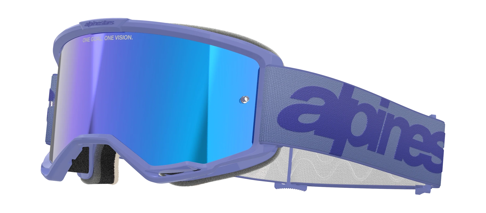 Alpinestars Motocross Goggle Vision 5 Wordmark - Purple - Mirror Blue