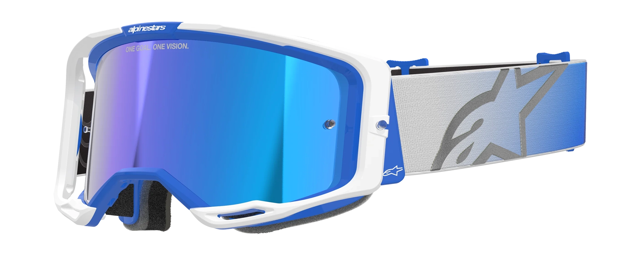 Alpinestars Motocross Goggle Vision 8 Corp - Blue / White - Mirror Blue