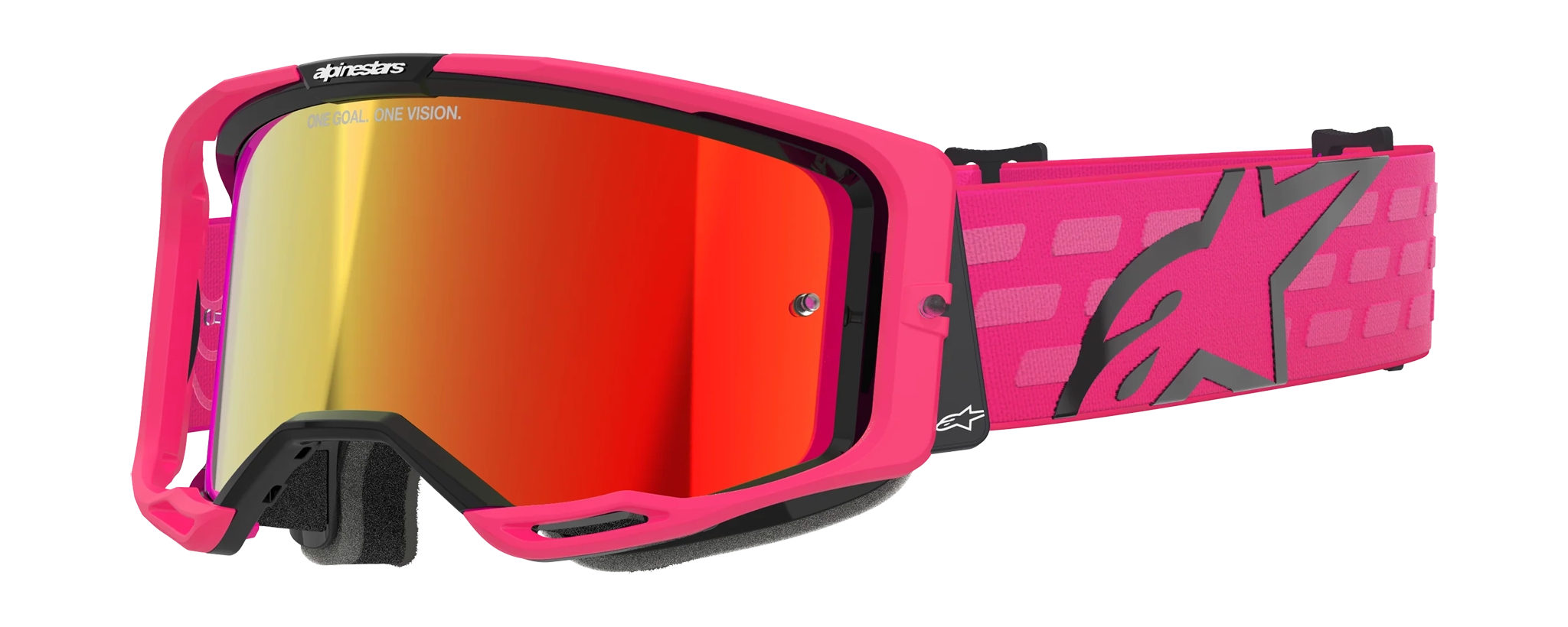 Alpinestars Motocross Goggle Vision 8 Corp - Pink - Mirror Red