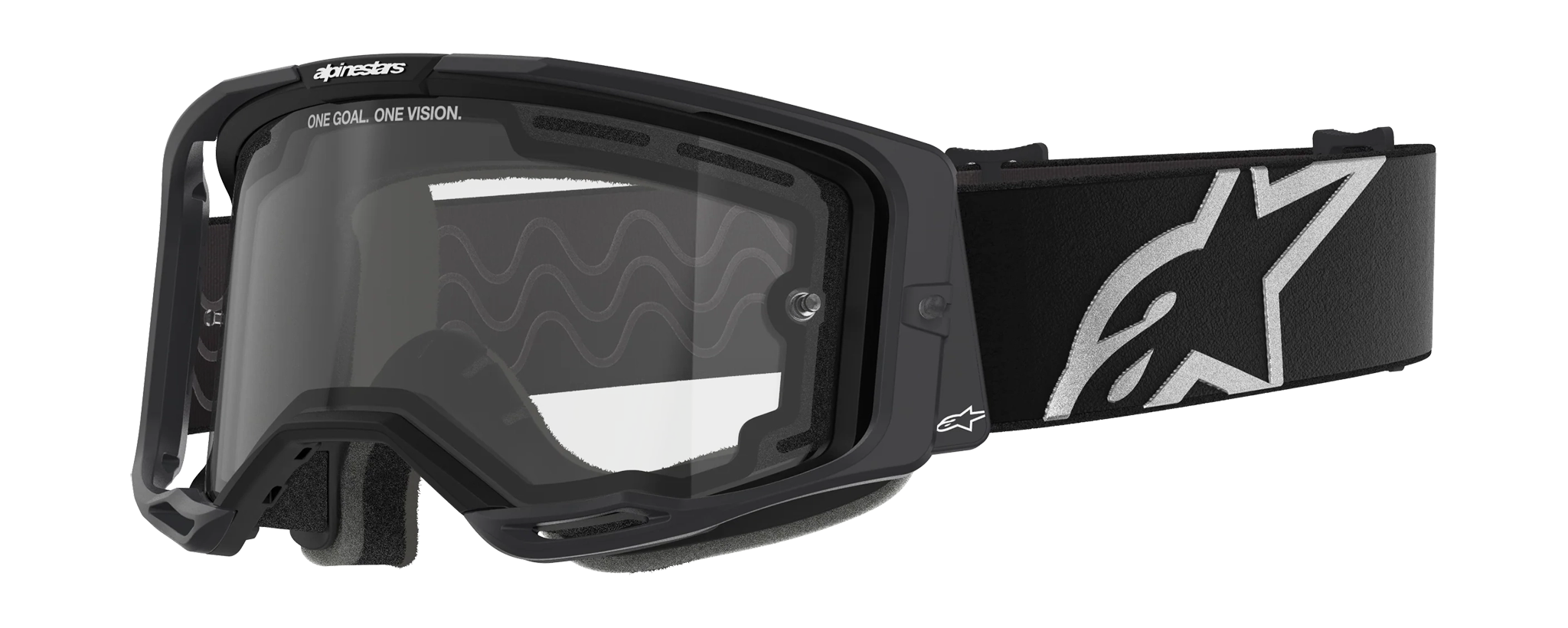 Alpinestars Motocross Goggle Vision 8 Corp - Black - Dual Vented Clear