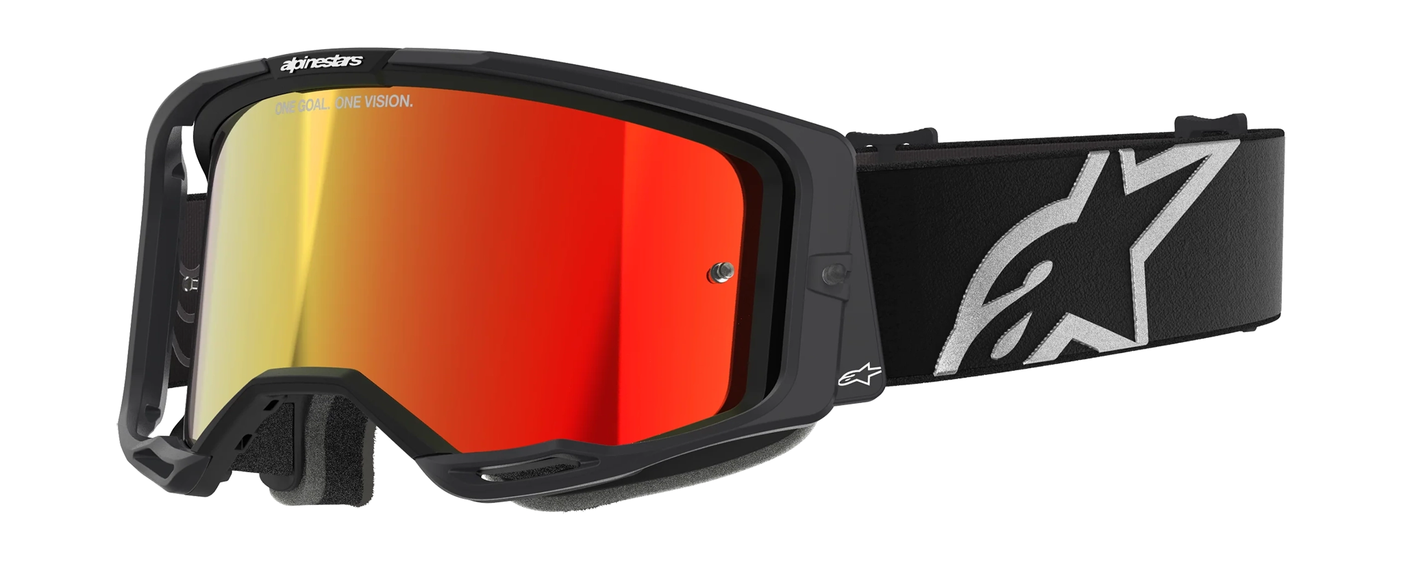 Alpinestars Motocross Goggle Vision 8 Corp - Black - Mirror Red