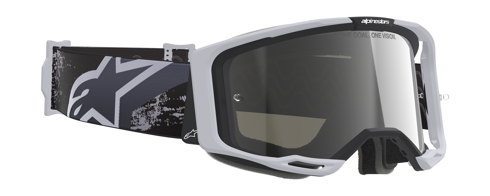 Alpinestars Motocross Goggle Vision 8 Lahnd - Iron / Camo - Mirror Silver