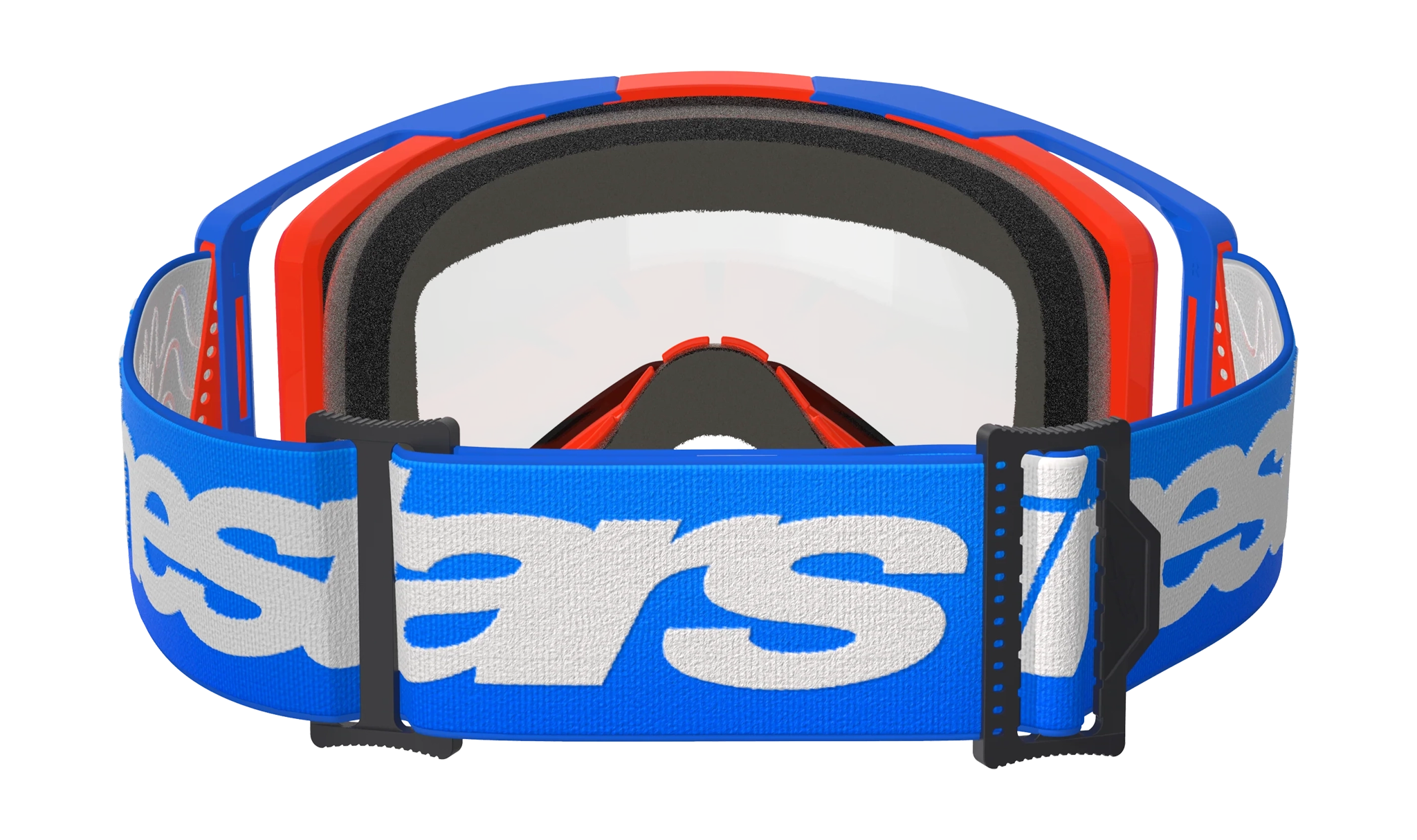 Alpinestars Motocross Goggle Vision 8 Wordmark - Blue / Orange - Dual Vented Clear