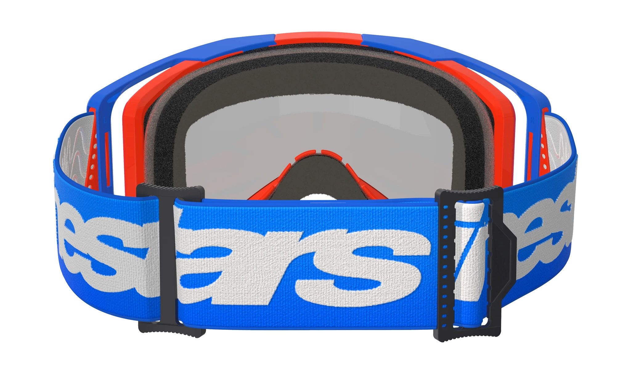 Alpinestars Motocross Goggle Vision 8 Wordmark - Blue / Orange - Mirror Red