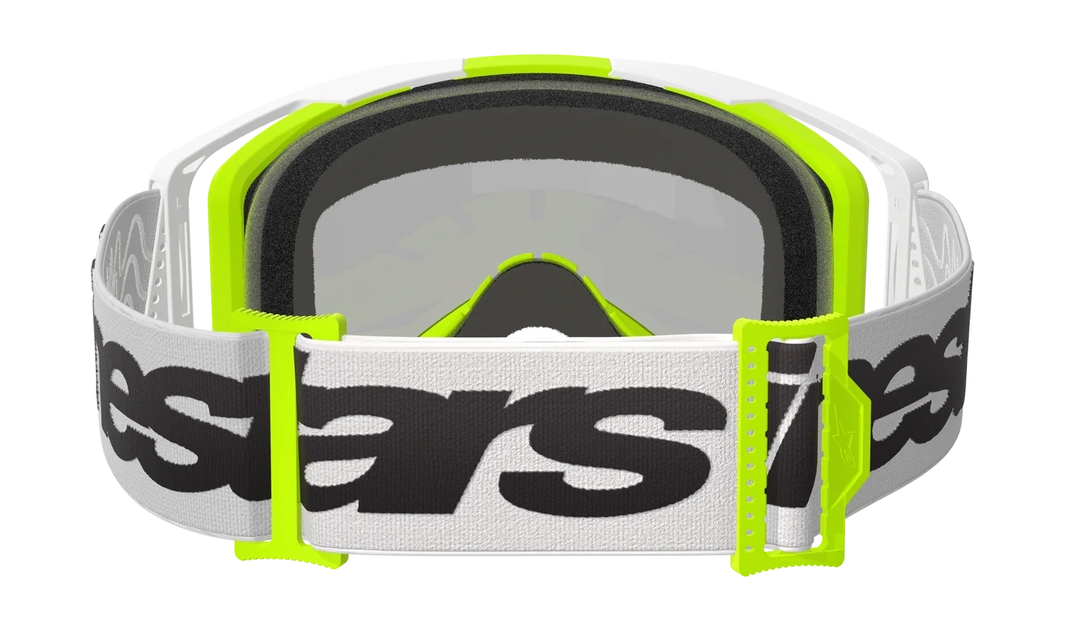 Alpinestars Motocross Goggle Vision 8 Wordmark - White / Fluo Yellow - Mirror Silver