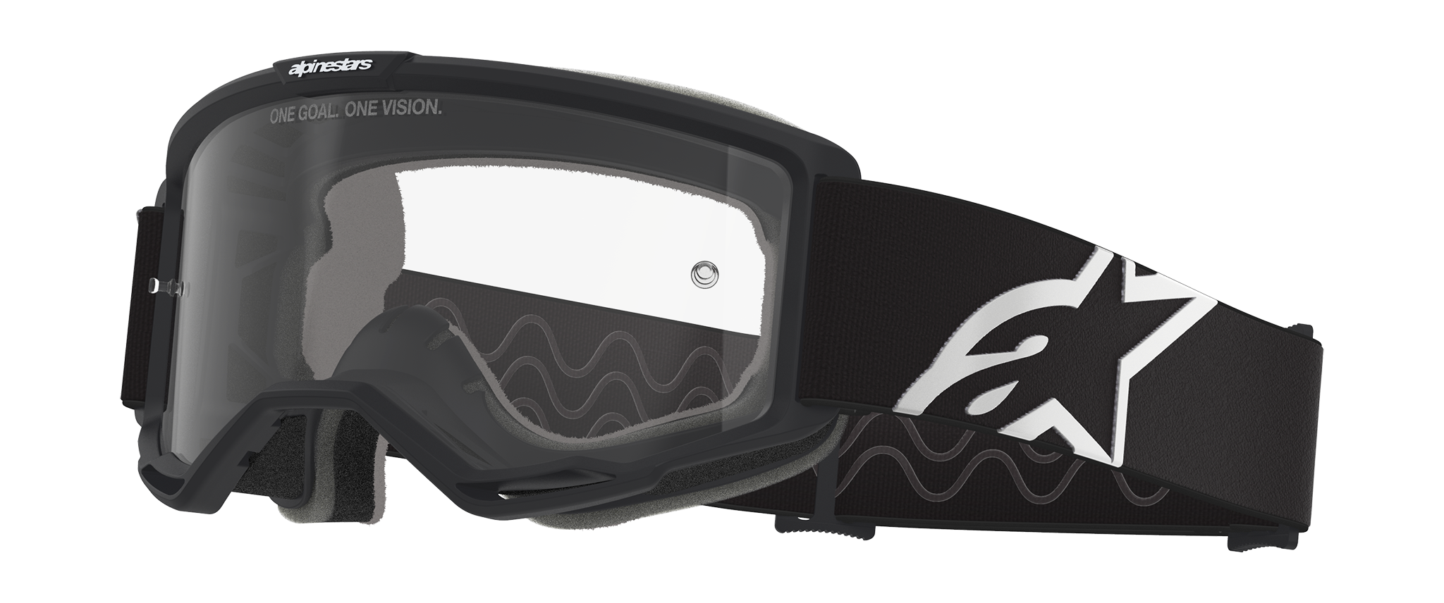 Alpinestars Motocross Goggle Vision OTG - Black / Grey - Clear