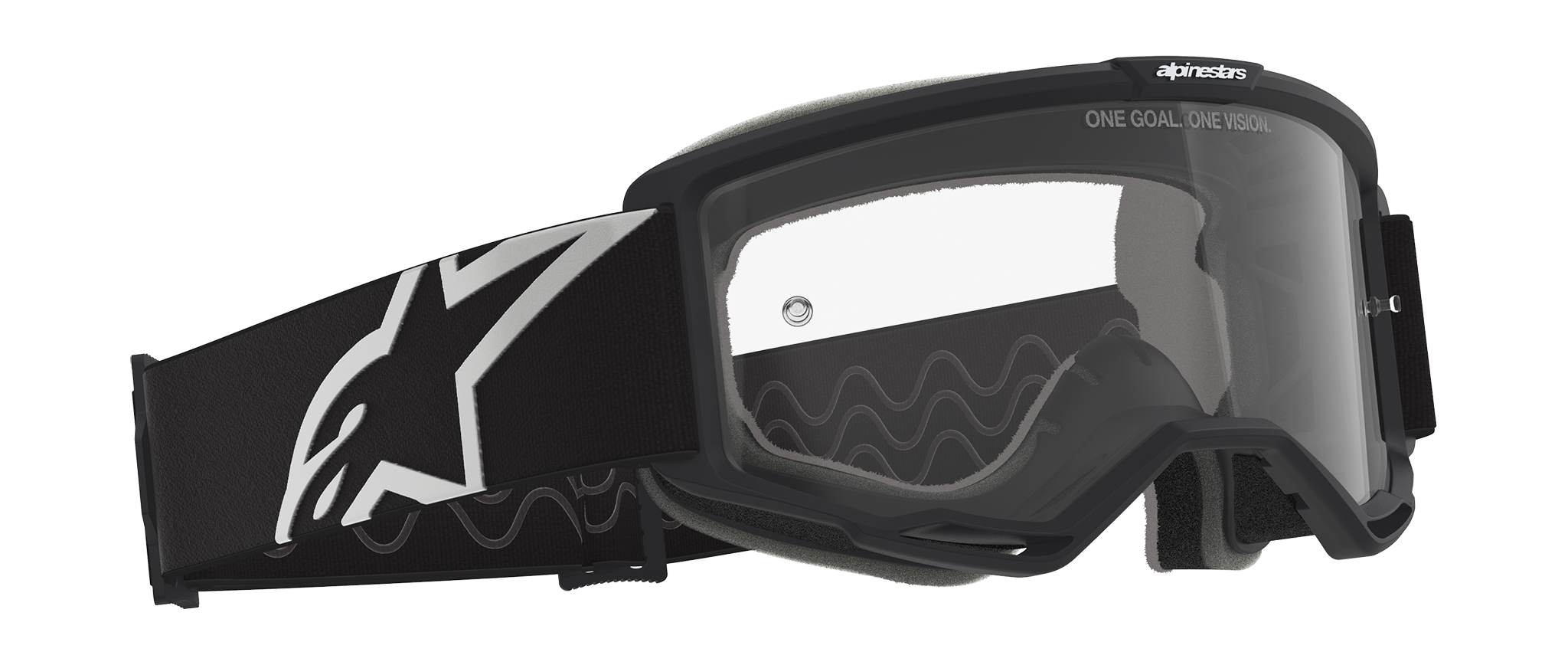 Alpinestars Motocross Goggle Vision OTG - Black / Grey - Clear
