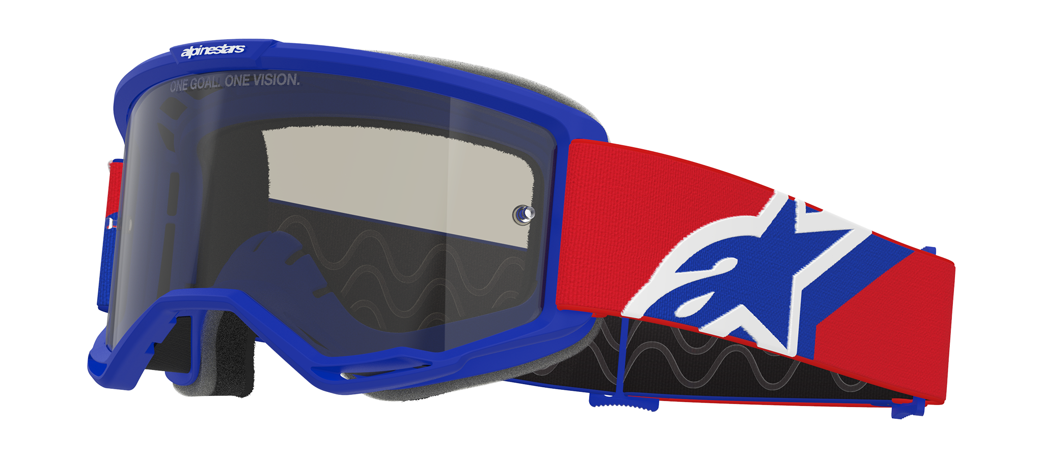 Alpinestars Motocross Goggle Vision Sand - Blue / Red / White - Dark Smoke