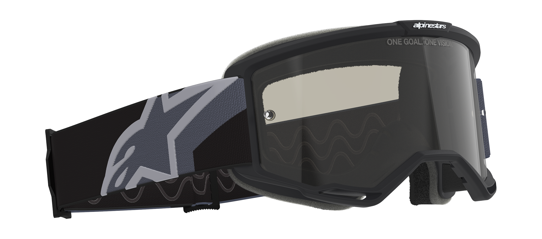 Alpinestars Motocross Goggle Vision Sand - Black / Grey - Dark Smoke