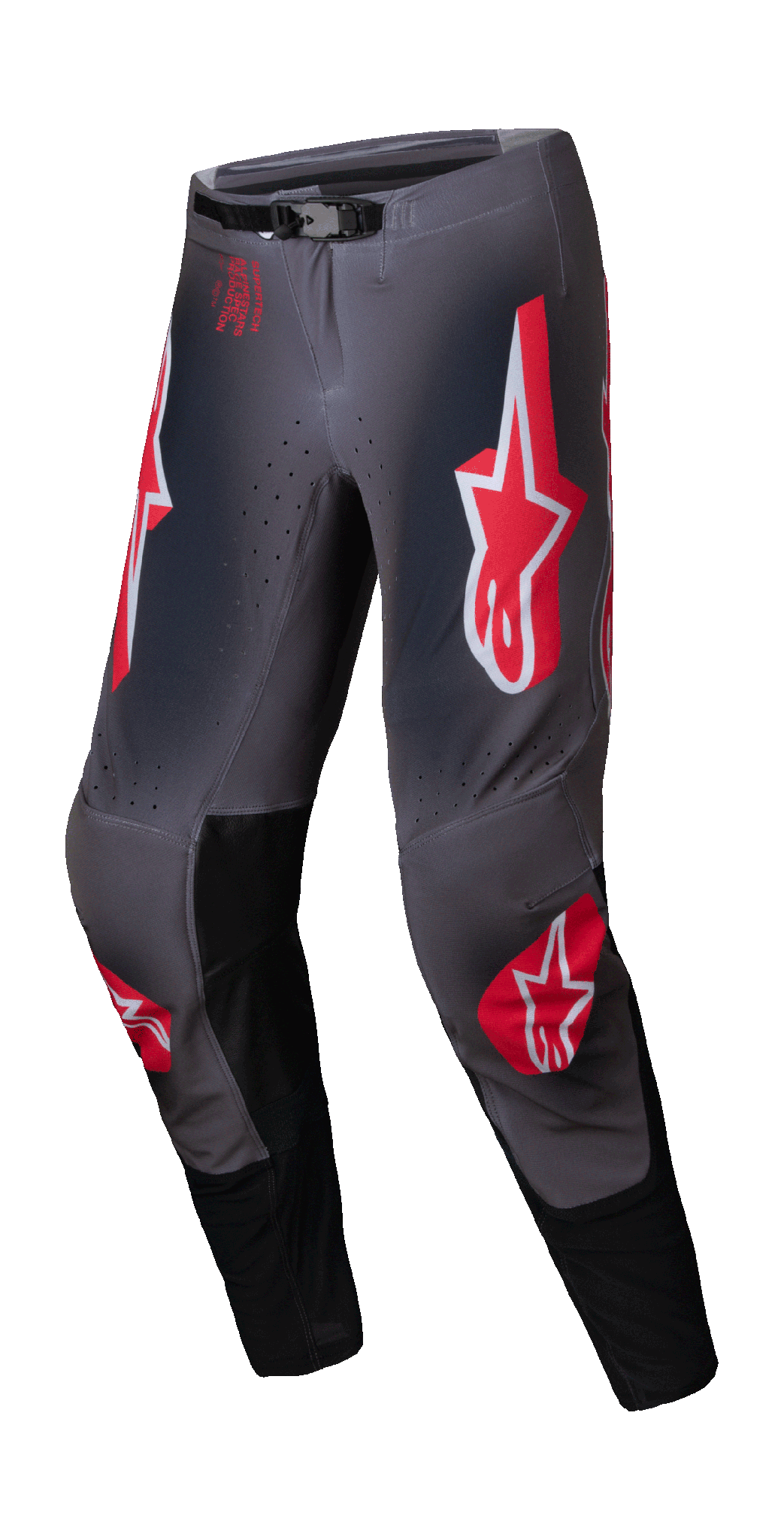 Alpinestars Motocross Pants Supertech Lipan - Smoke / Red