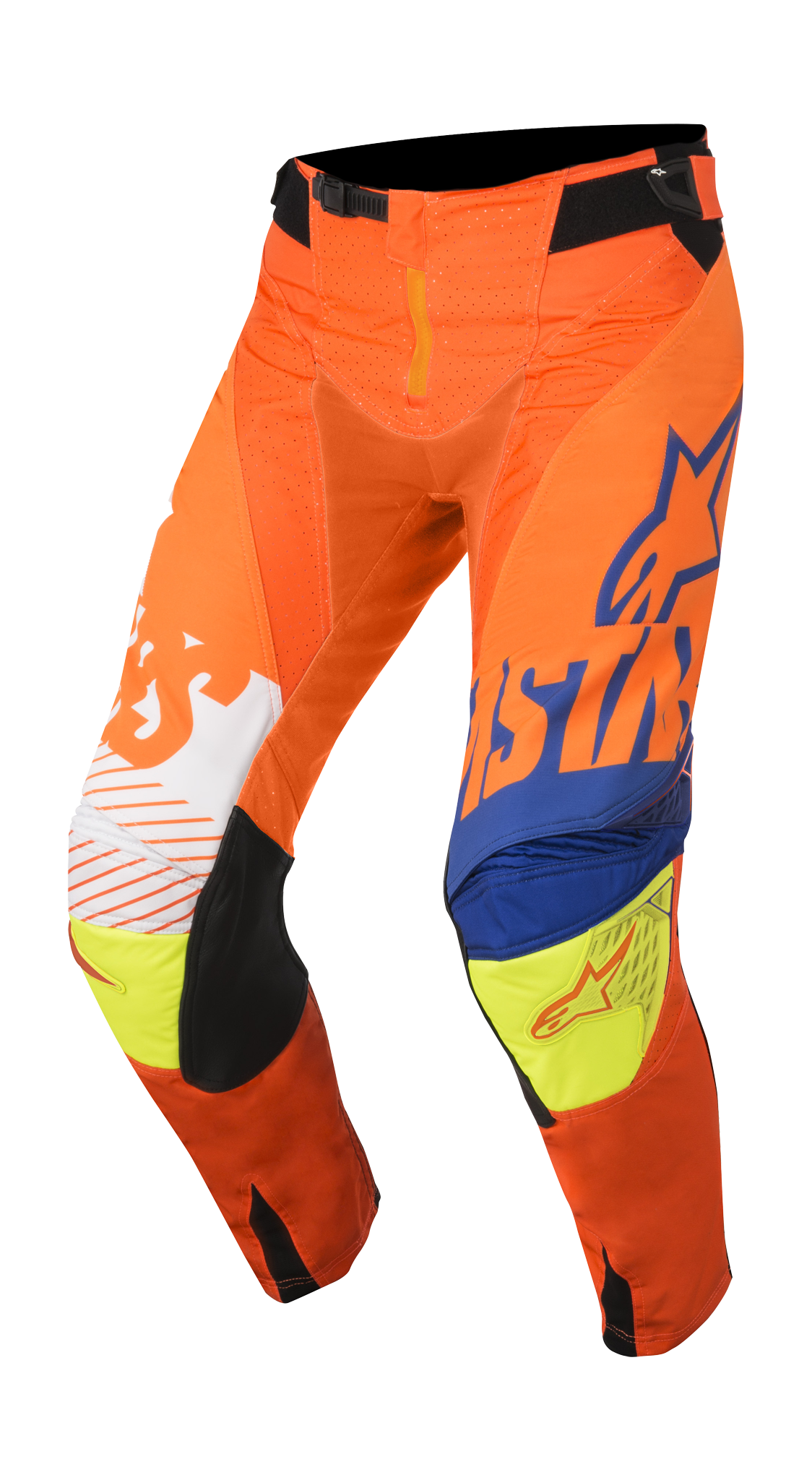 Alpinestars Motocross Pants Techstar Screamer - Orange / Blue / White