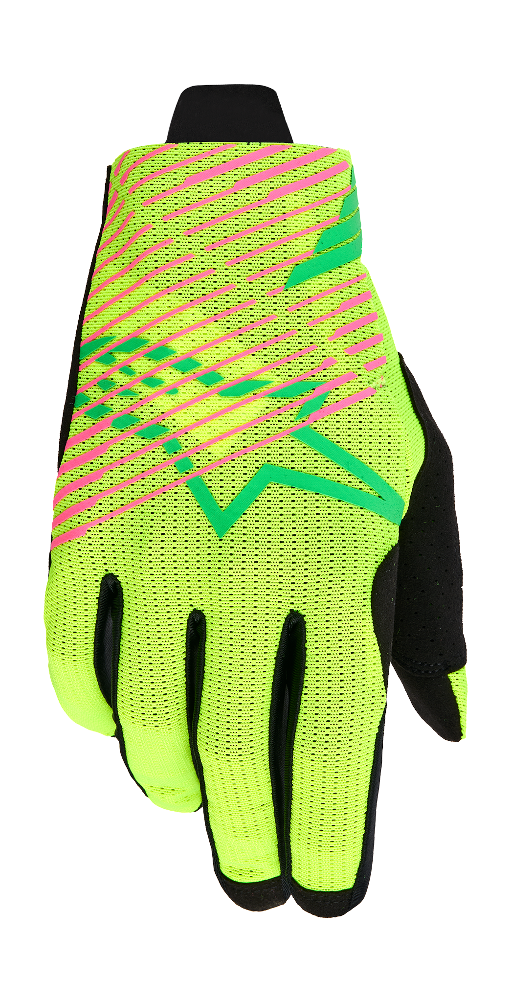Alpinestars Motocross Gloves 2026 Radar Pro - Green / Fluo Yellow / Fluo Pink