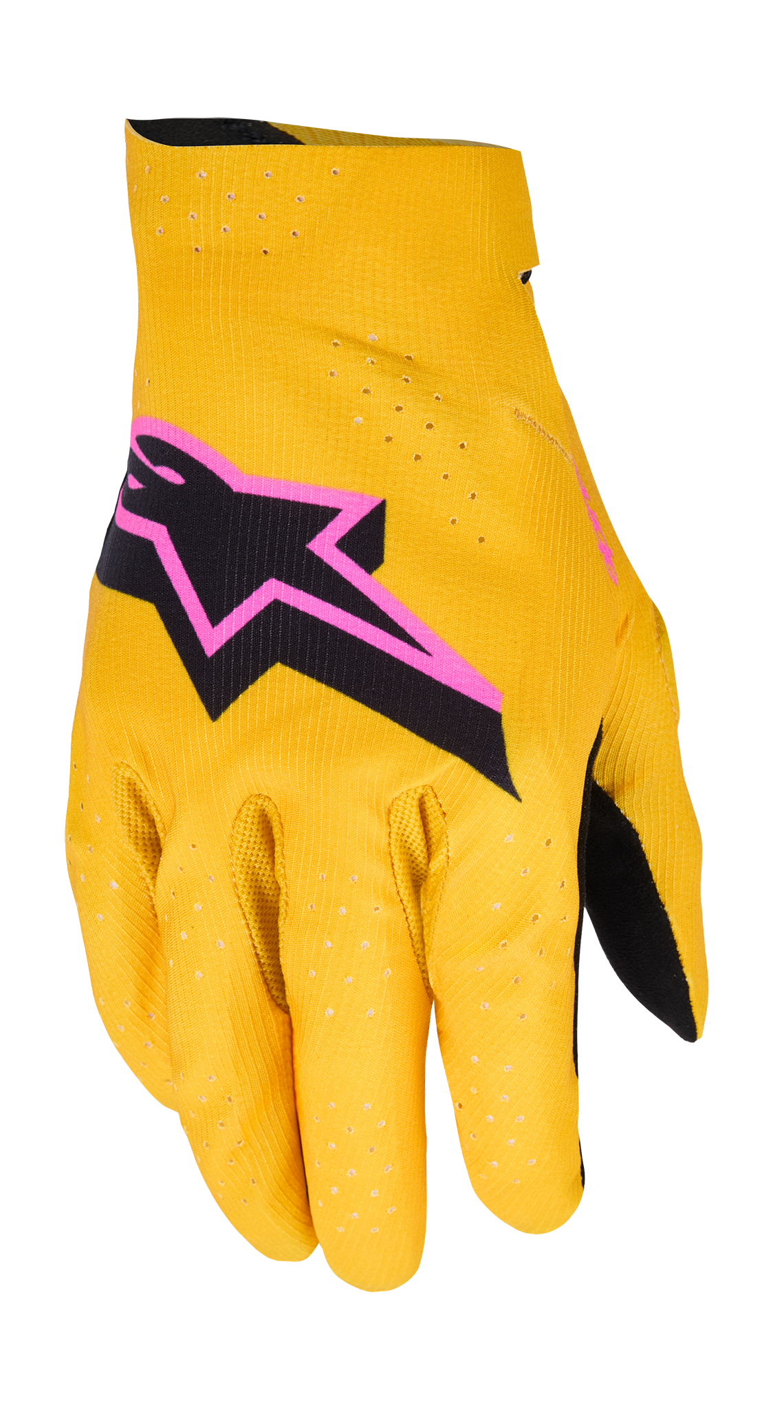 Alpinestars Motocross Gloves 2026 Supertech - Gold / Black / Fluo Pink