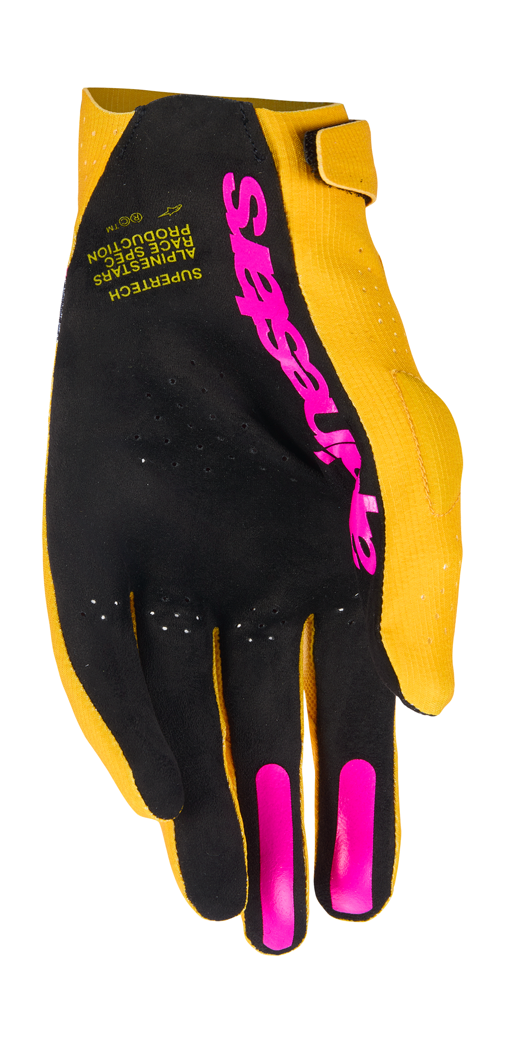 Alpinestars Motocross Gloves 2026 Supertech - Gold / Black / Fluo Pink