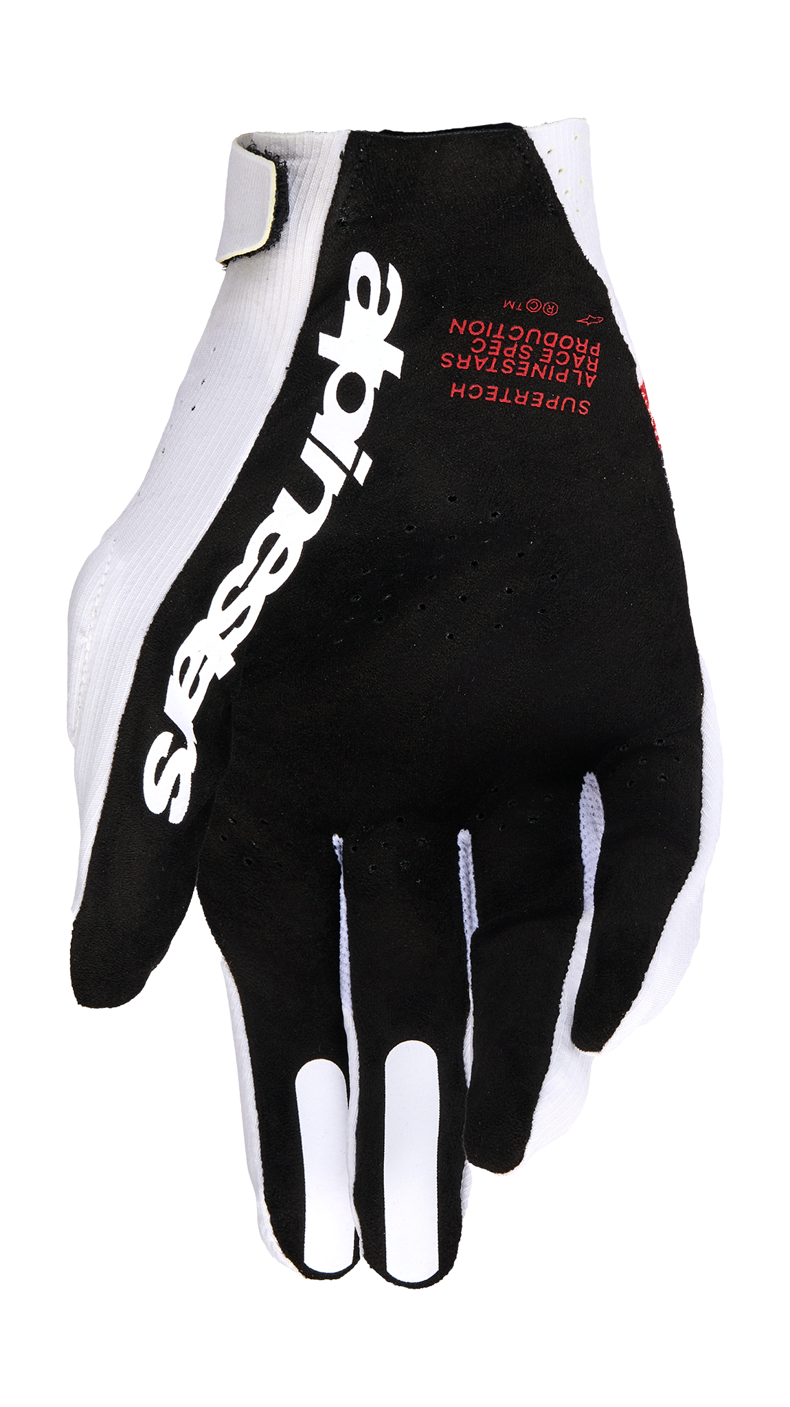 Alpinestars Motocross Gloves 2026 Supertech - White / Black / Fire Red