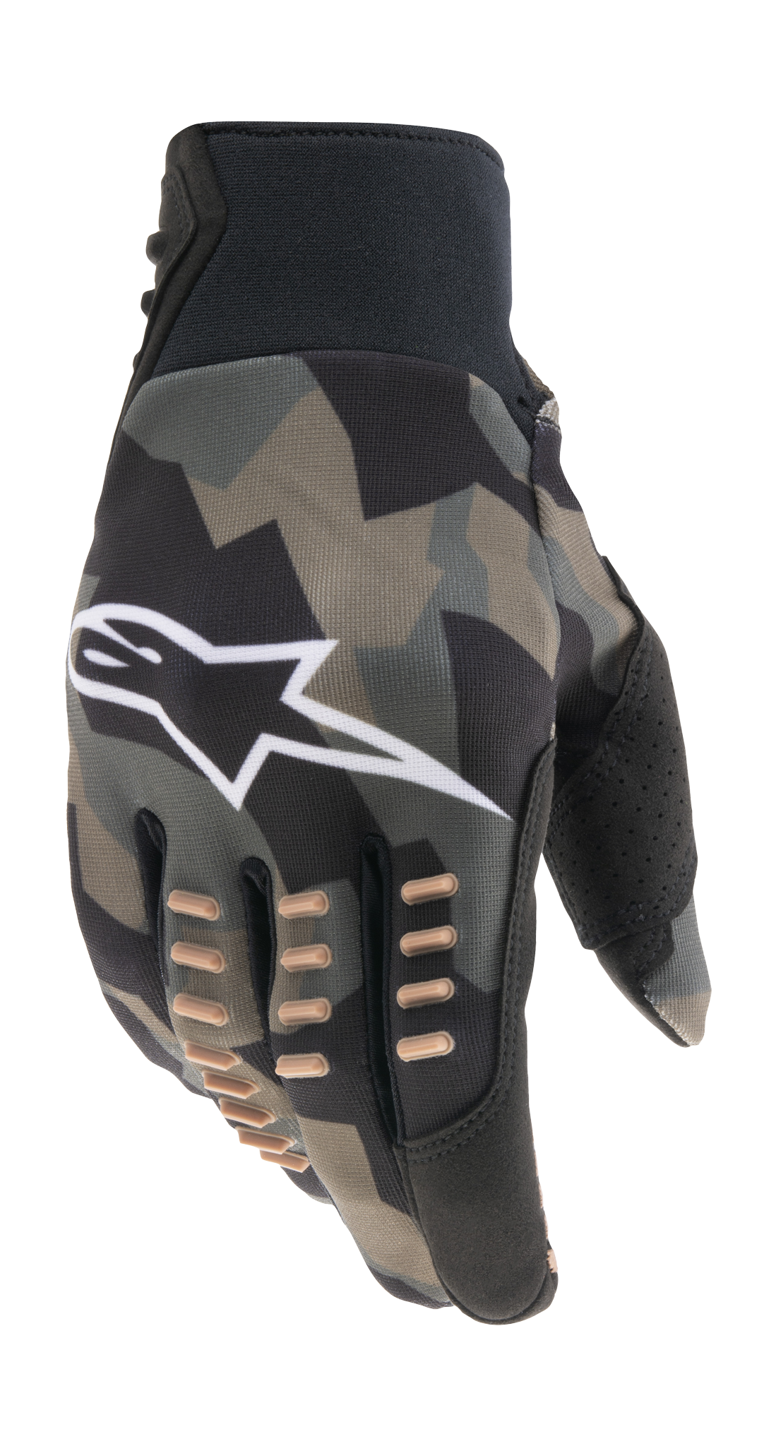 Alpinestars Motocross Gloves SMX-E - Black Camo / Sand
