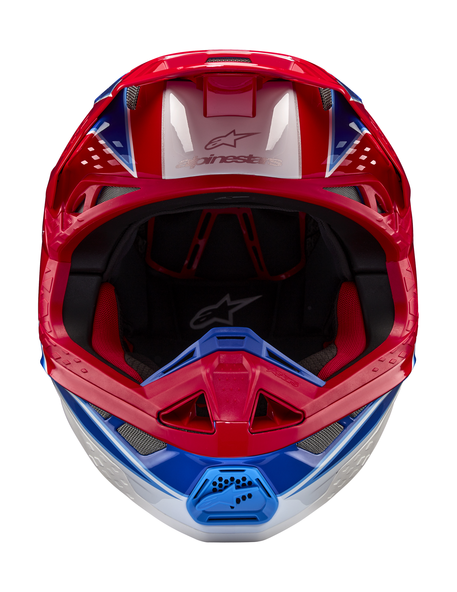 Alpinestars Motocross Helmet S-M10 Aeon - Gloss Red / Blue