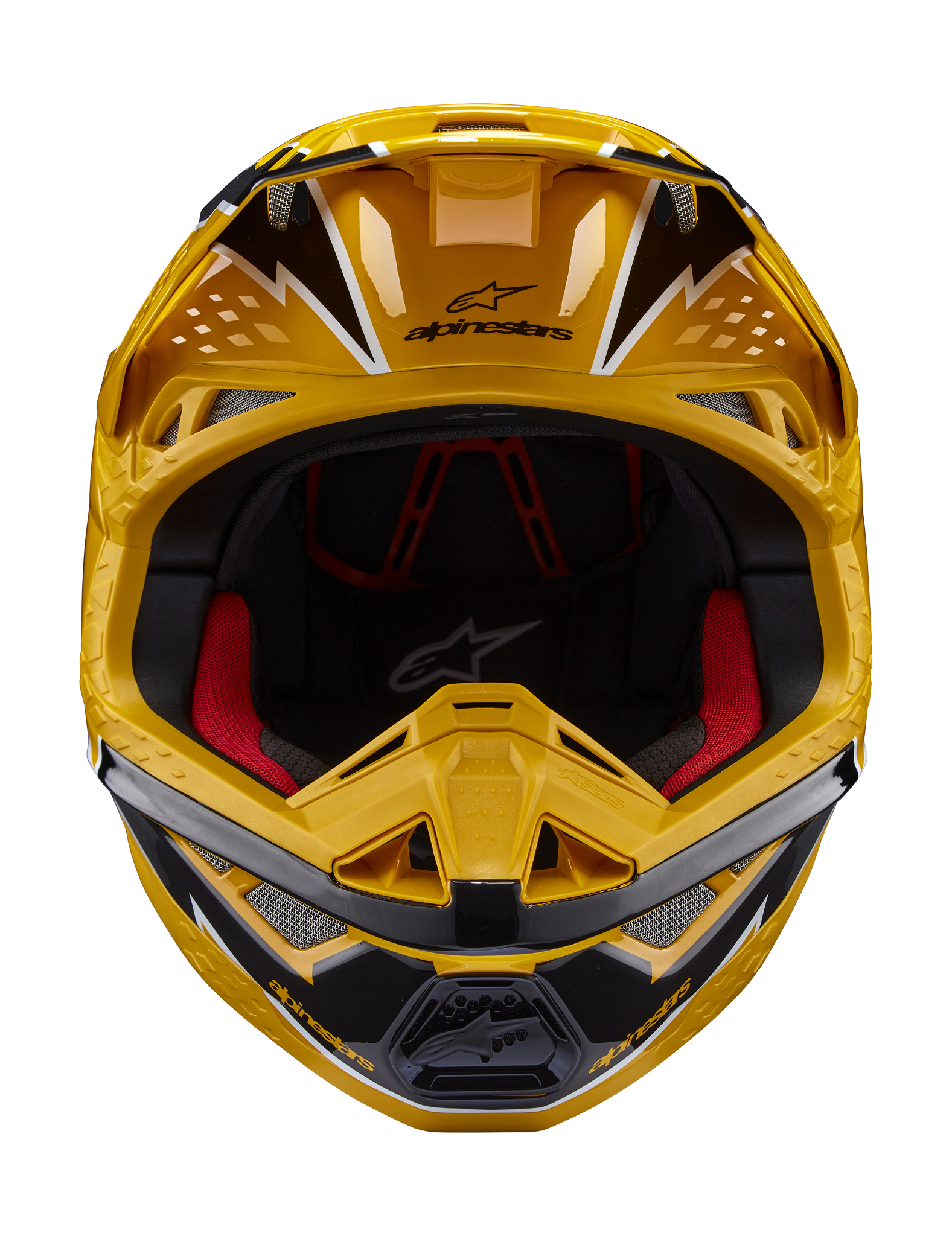 Alpinestars Motocross Helmet S-M10 Ampress - Gloss Black / Yellow