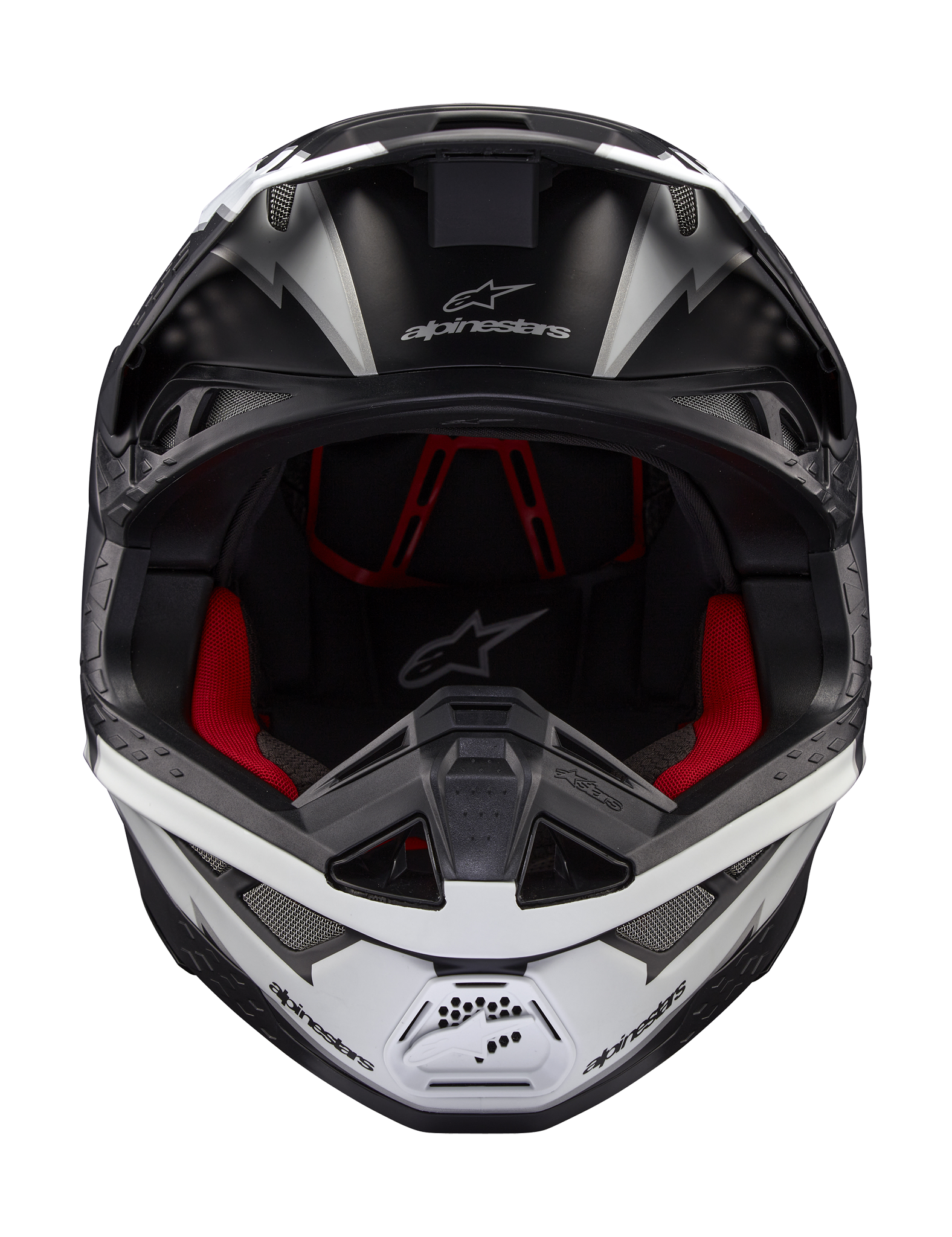 Alpinestars Motocross Helmet S-M10 Ampress - Matte Black / White
