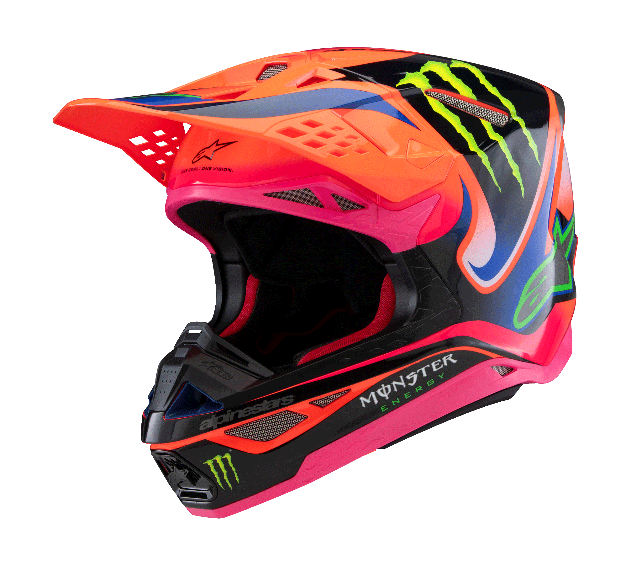 Alpinestars Motocross Helmet S-M10 Deegan - Orange / Purple / Pink