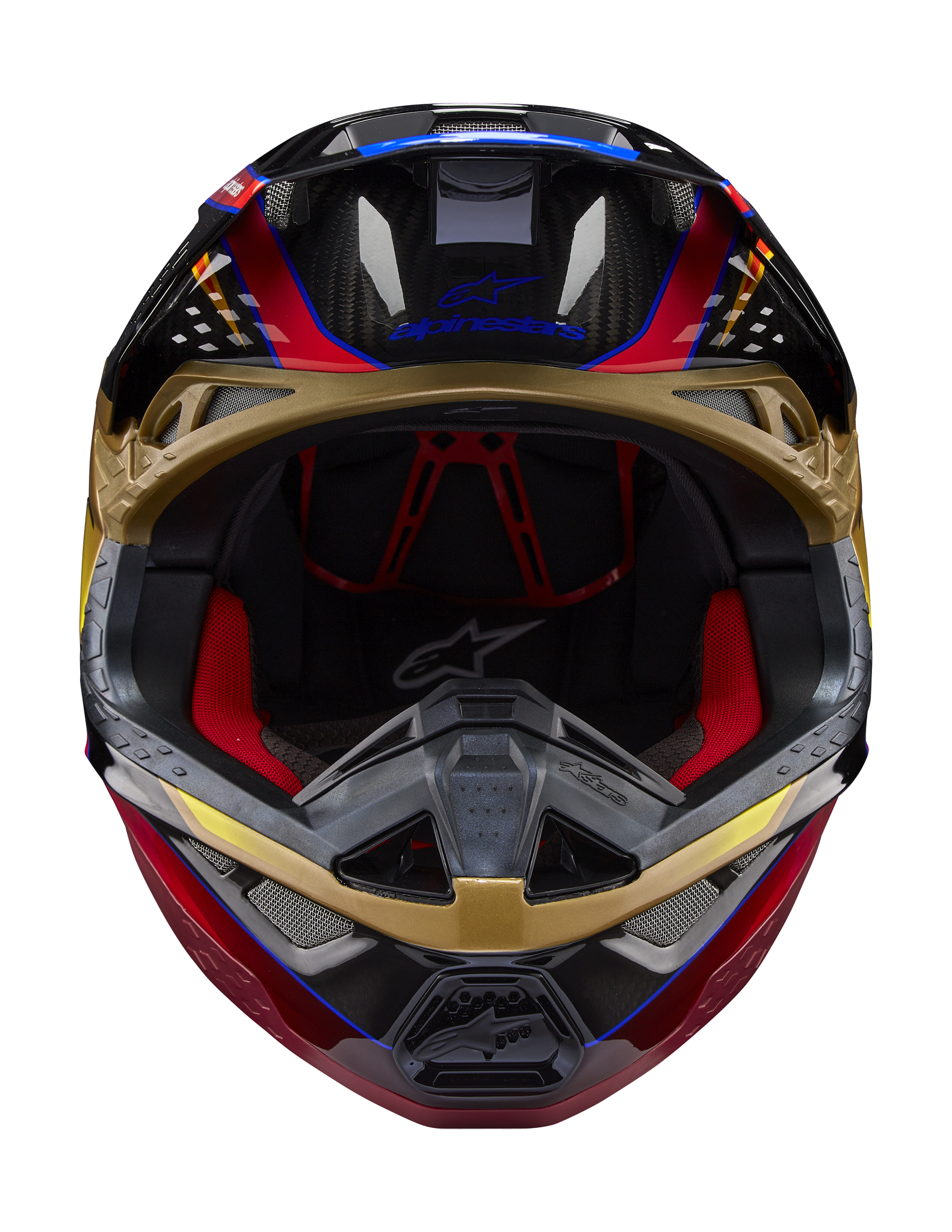 Alpinestars Motocross Helmet S-M10 Era - Gloss Goud / Yellow / Rio Red
