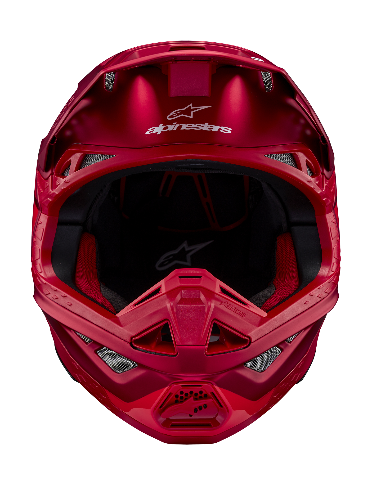 Alpinestars Motocross Helmet S-M10 Flood - Red / Fluo Red