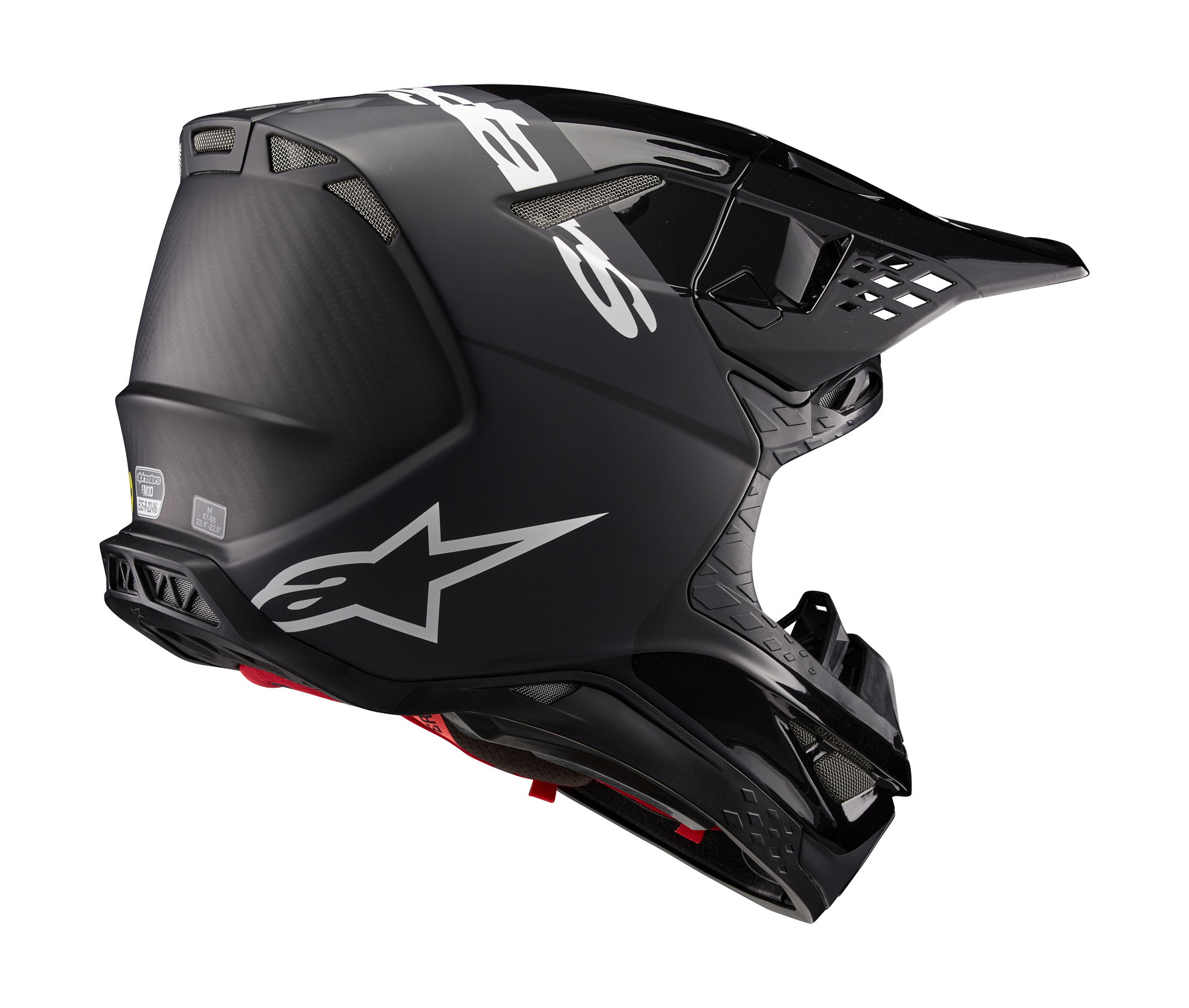 Alpinestars Motocross Helmet S-M10 Flood - Black / Dark Grey