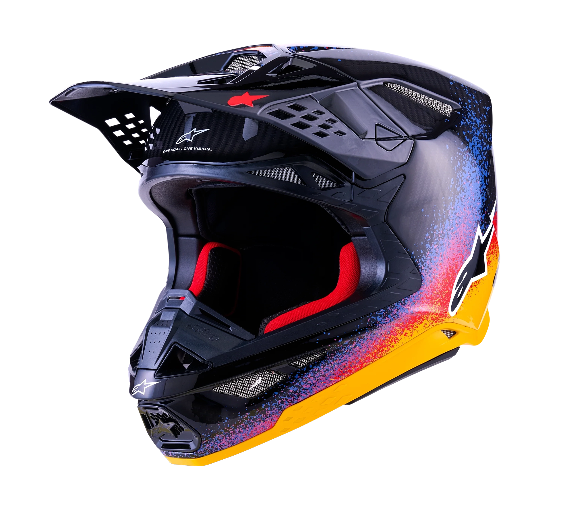 Alpinestars Motocross Helmet S-M10 LE Black Hole - Black / Burst