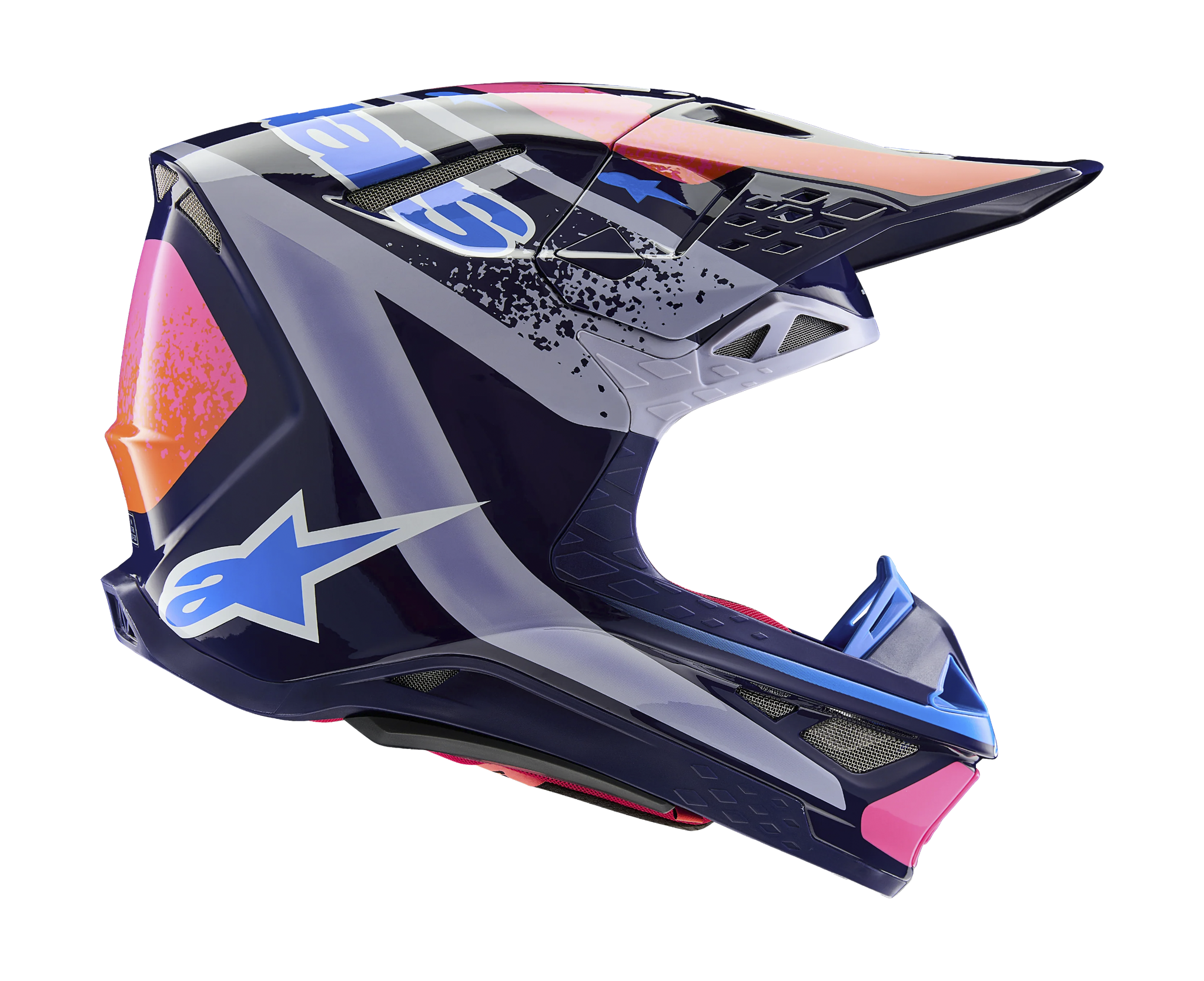 Alpinestars Motocross Helmet S-M10 LE Records - Multi