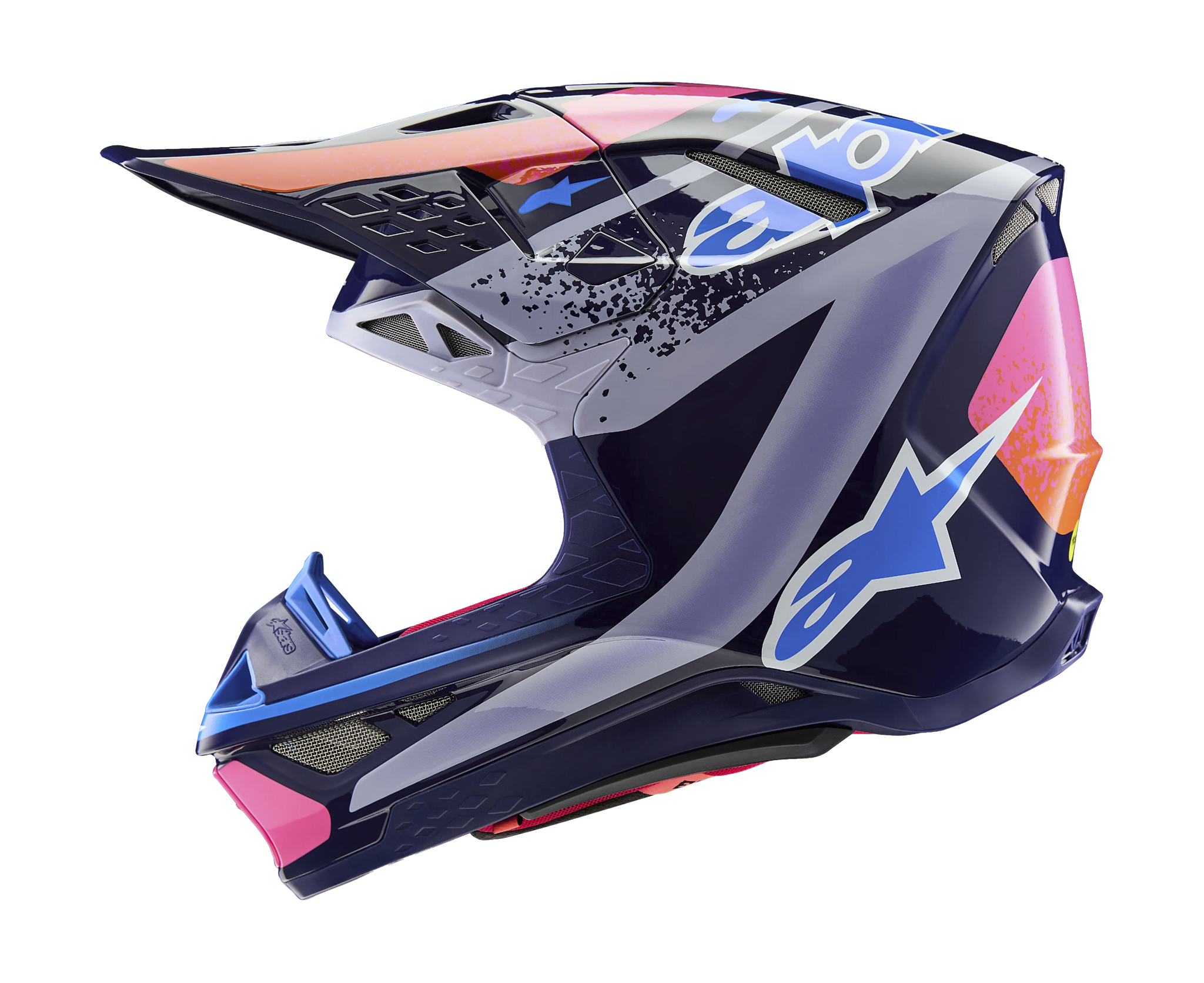 Alpinestars Motocross Helmet S-M10 LE Records - Multi