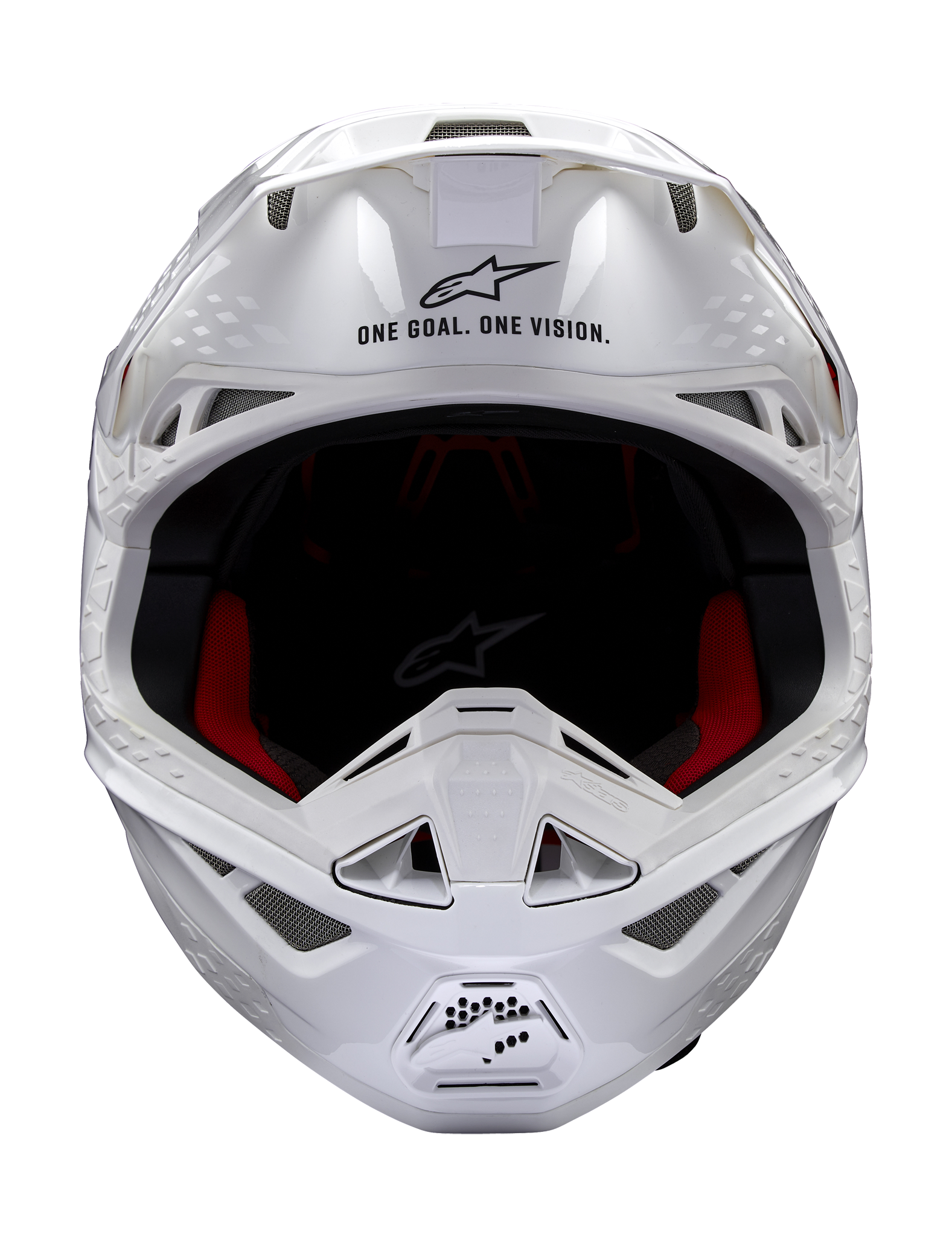 Alpinestars Motocross Helmet S-M10 Solid - Gloss White