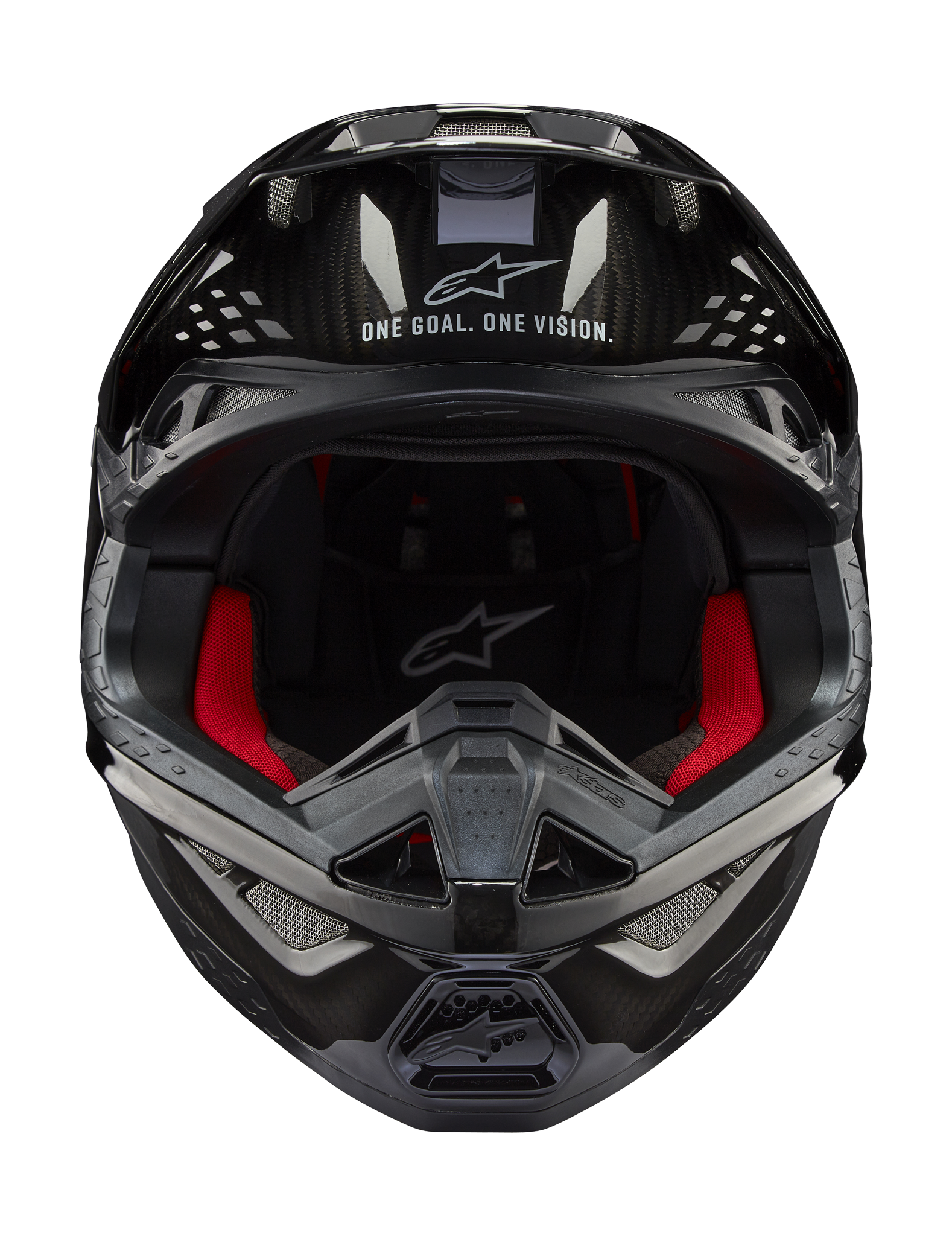 Alpinestars Motocross Helmet S-M10 Solid - Gloss Black / Carbon