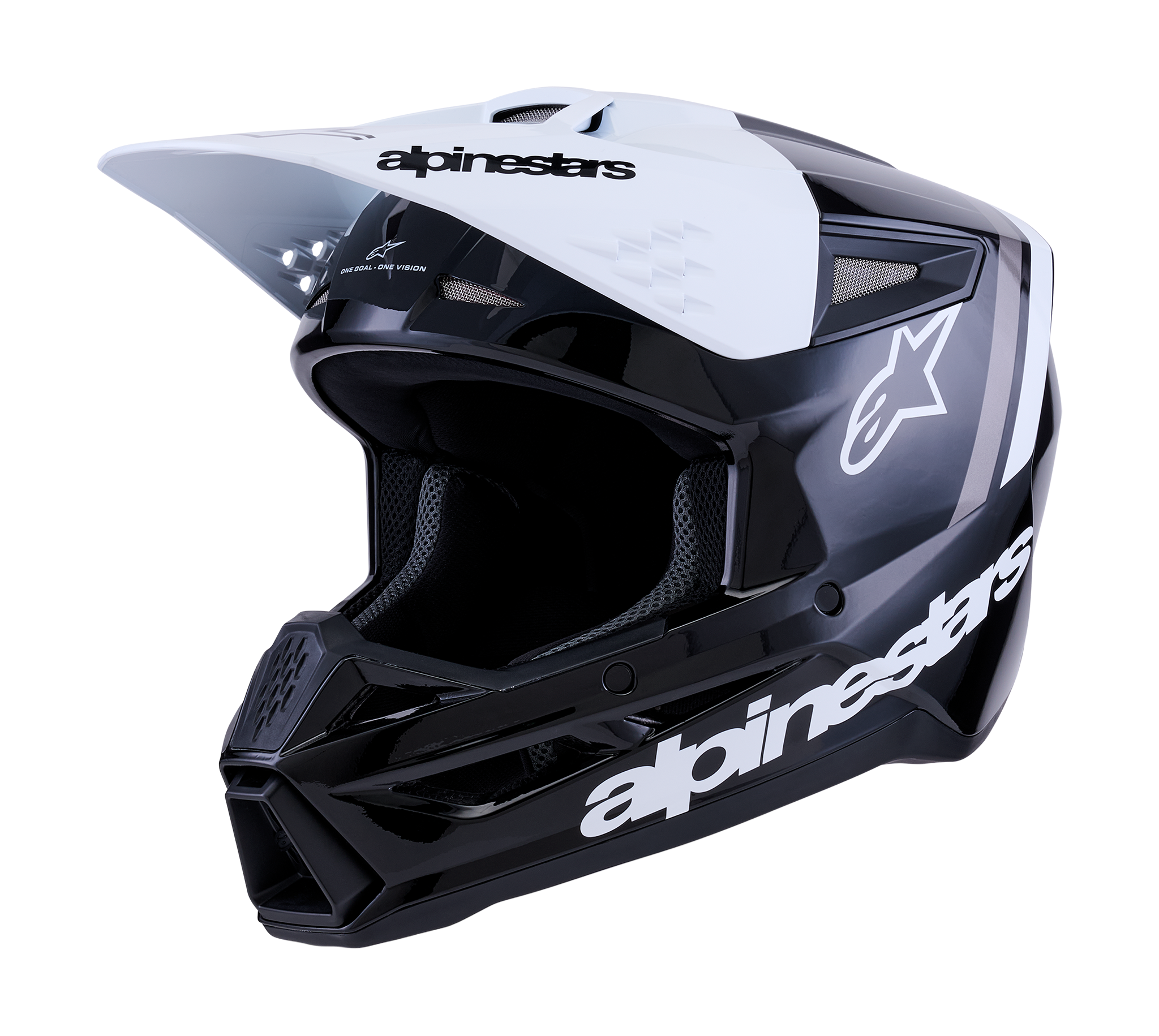 Alpinestars Motocross Helmet S-M3 Radium - Black / White / Grey